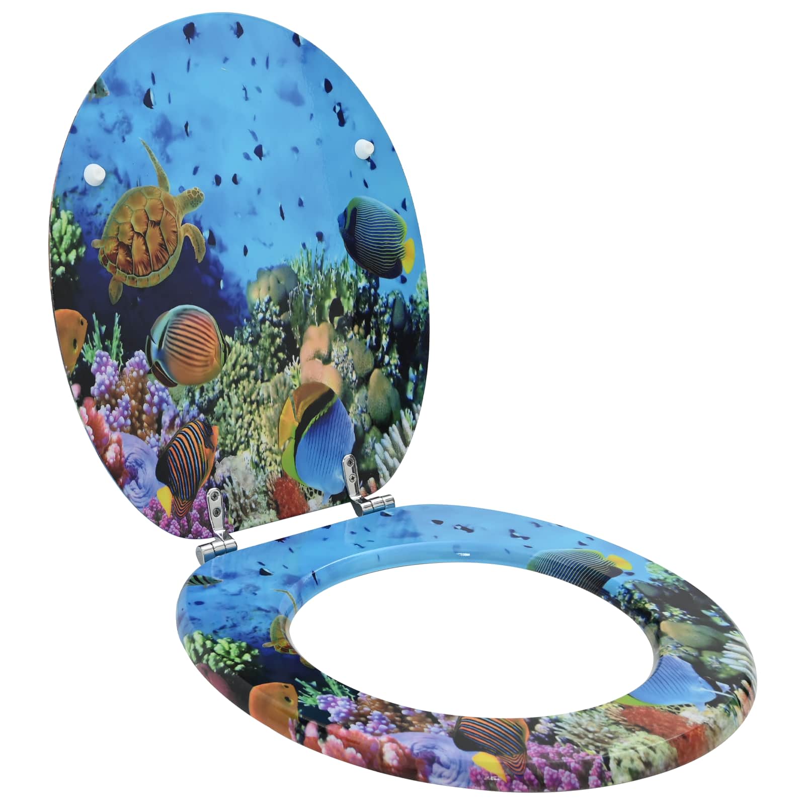 Soft-Close Toilettensitz Tiefes Meeresblau 44 x 38 cm
