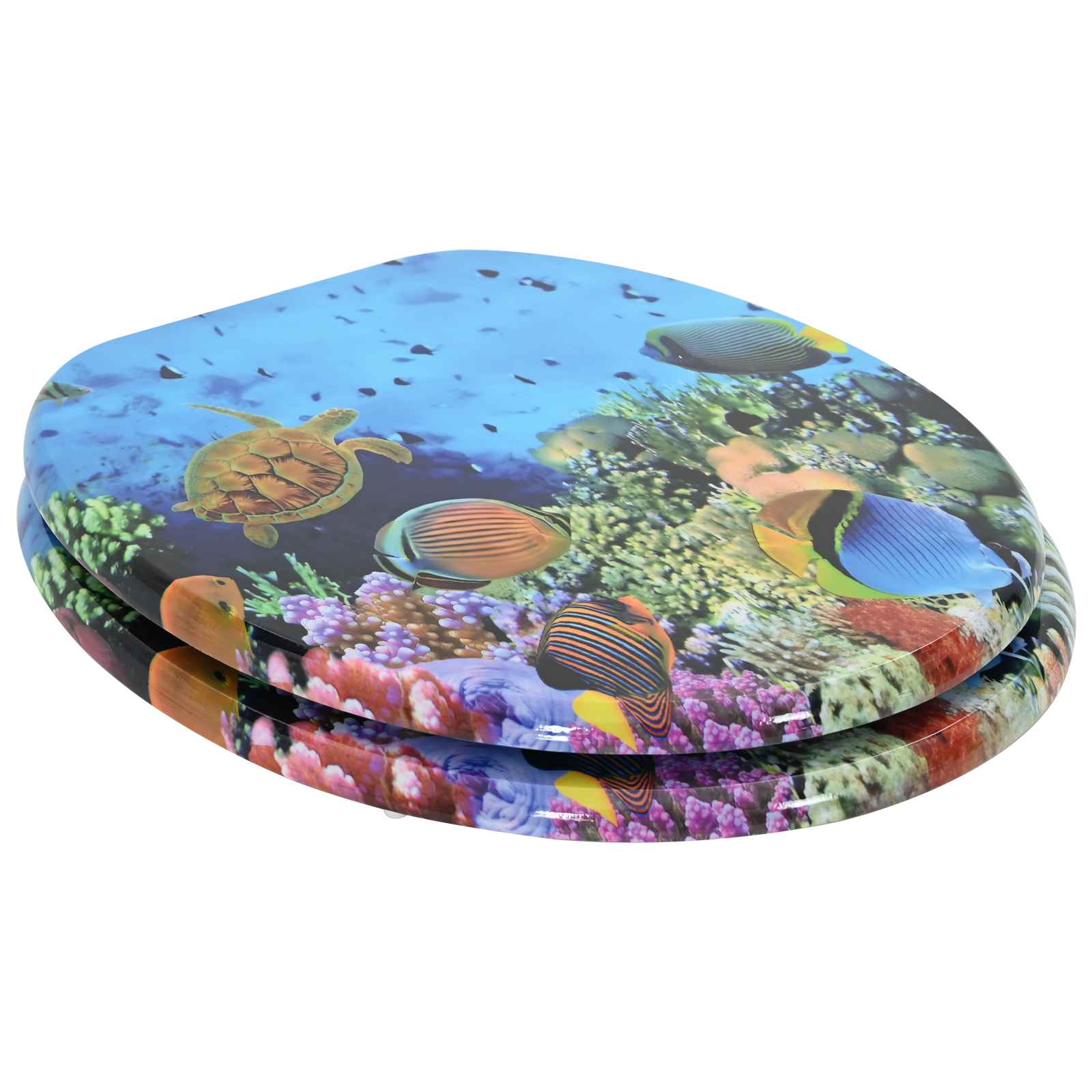 Soft-Close Toilettensitz Tiefes Meeresblau 44 x 38 cm