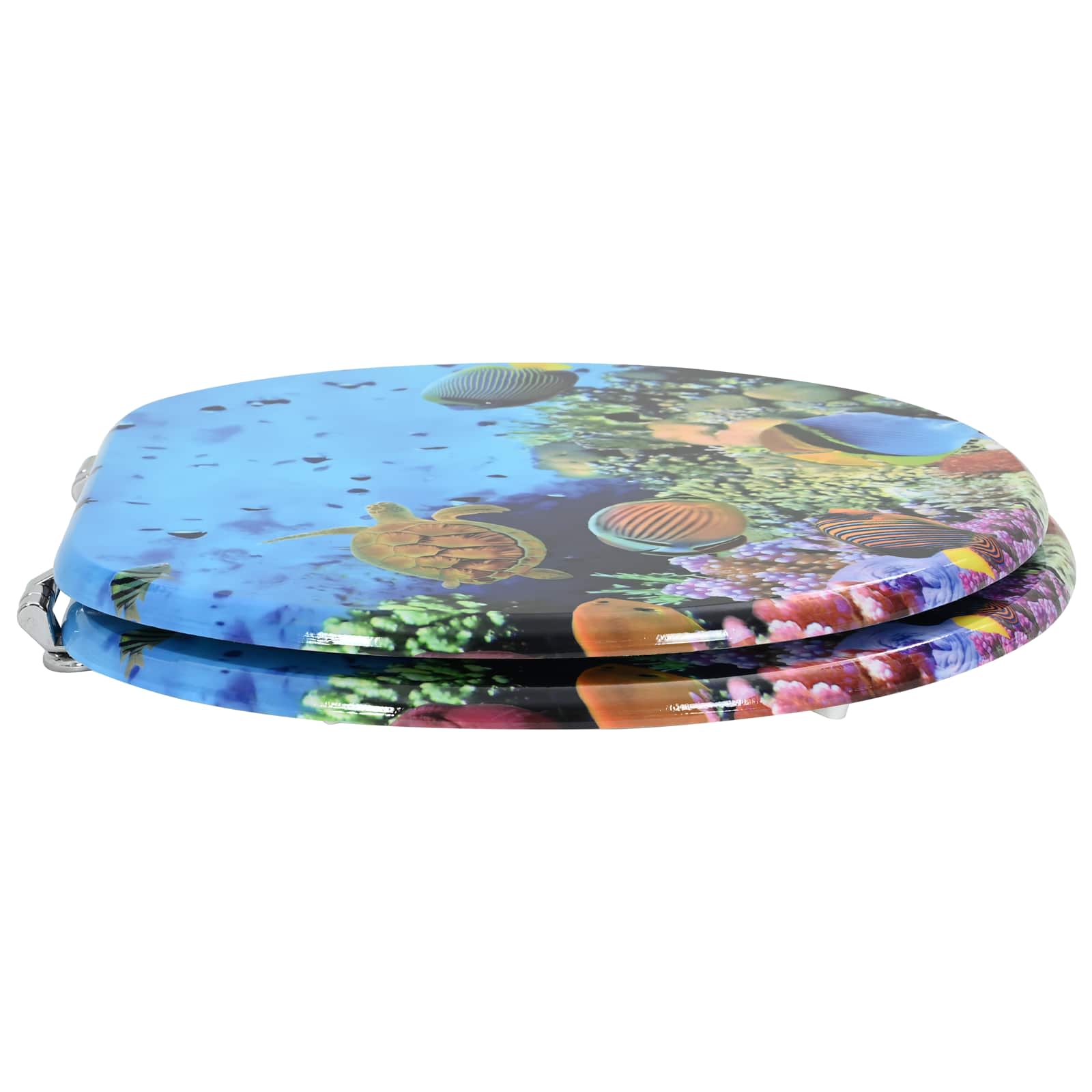 Soft-Close Toilettensitz Tiefes Meeresblau 44 x 38 cm