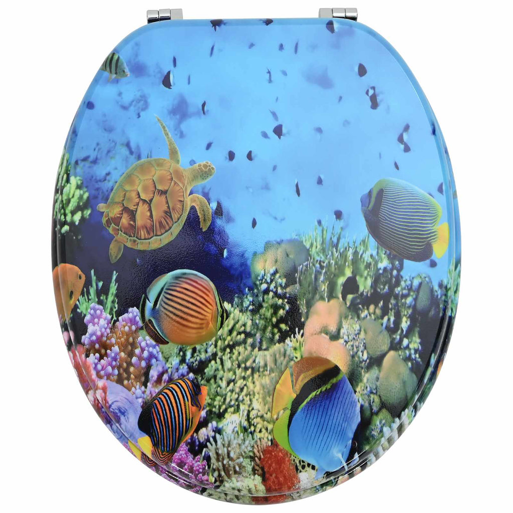 Soft-Close Toilettensitz Tiefes Meeresblau 44 x 38 cm
