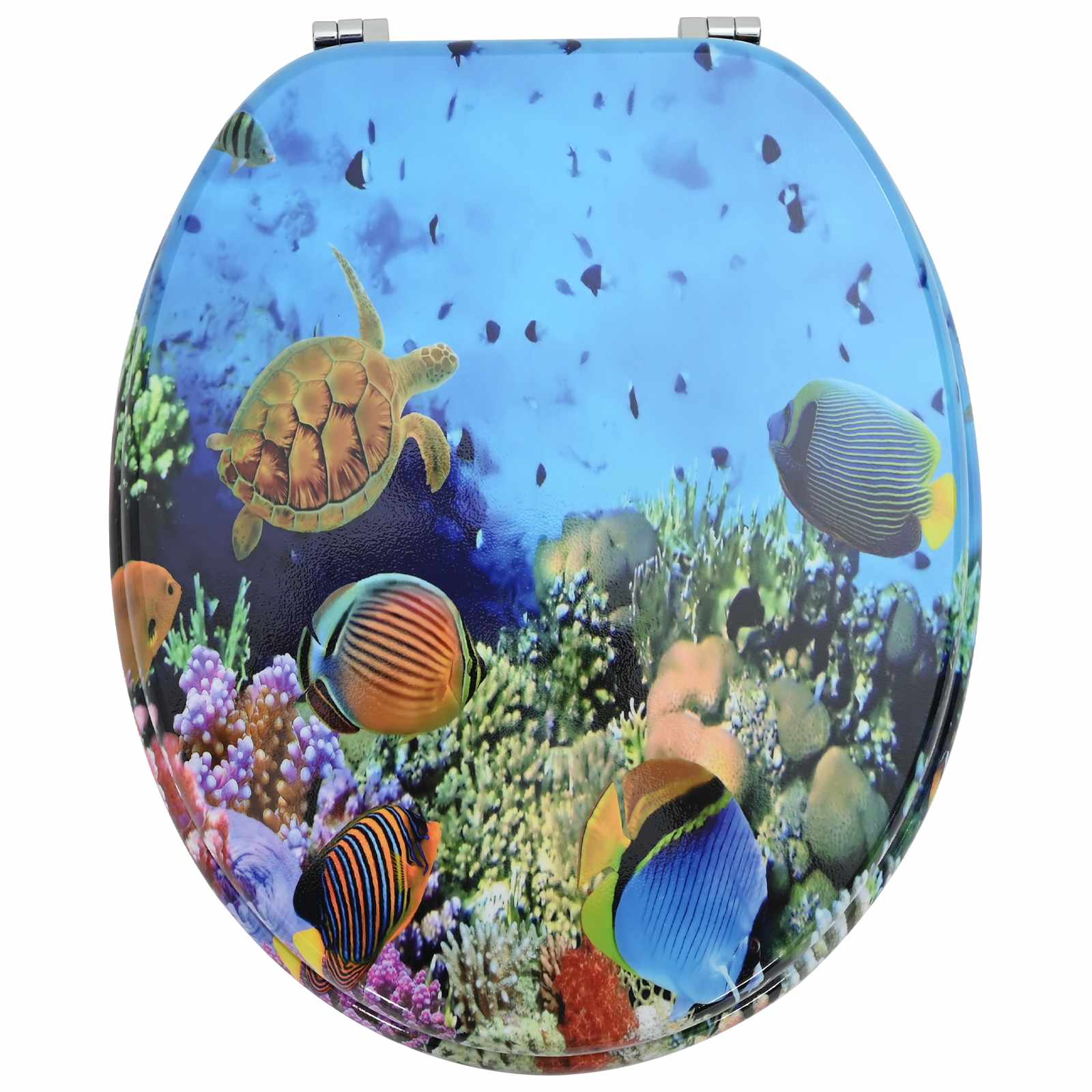 Soft-Close Toilettensitz Tiefes Meeresblau 44 x 38 cm