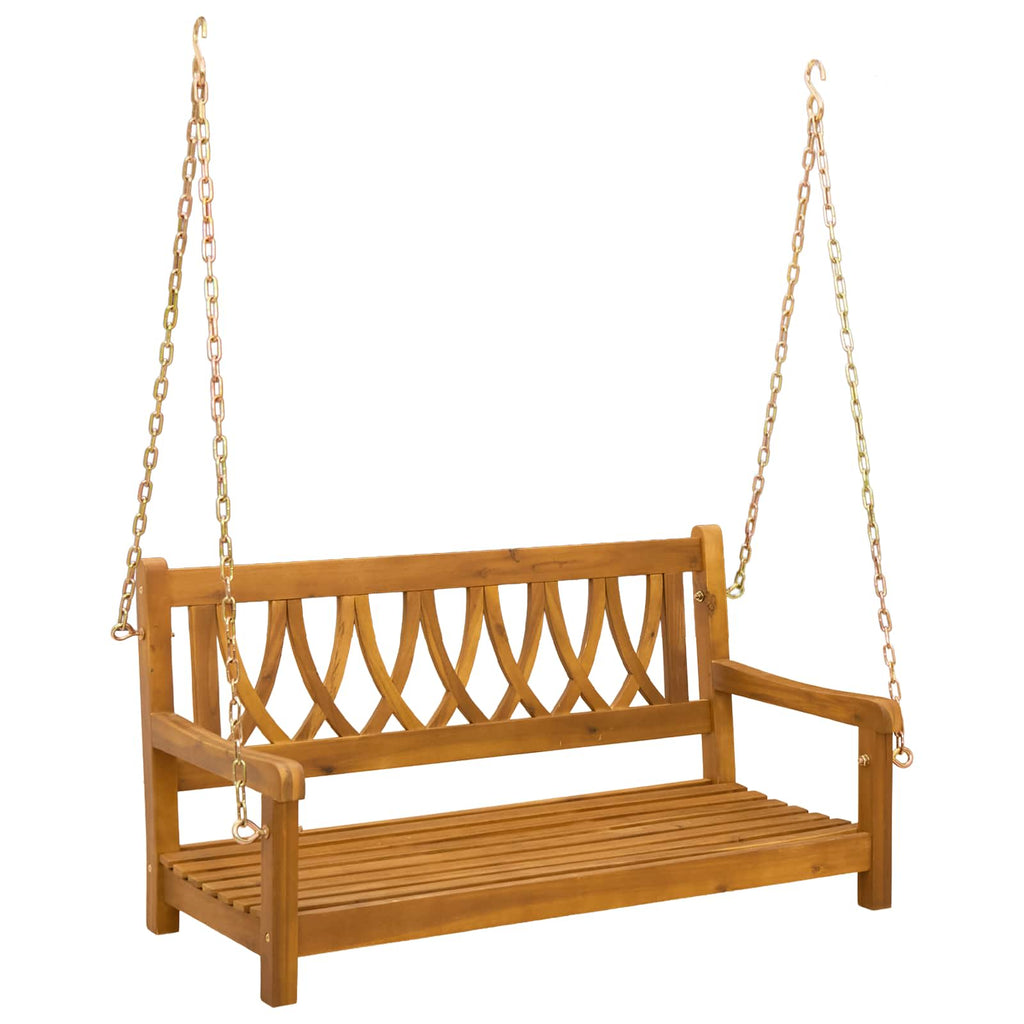 Gartenschaukelbank Natur 110 x 56 x 58 cm Massivholz Akazie