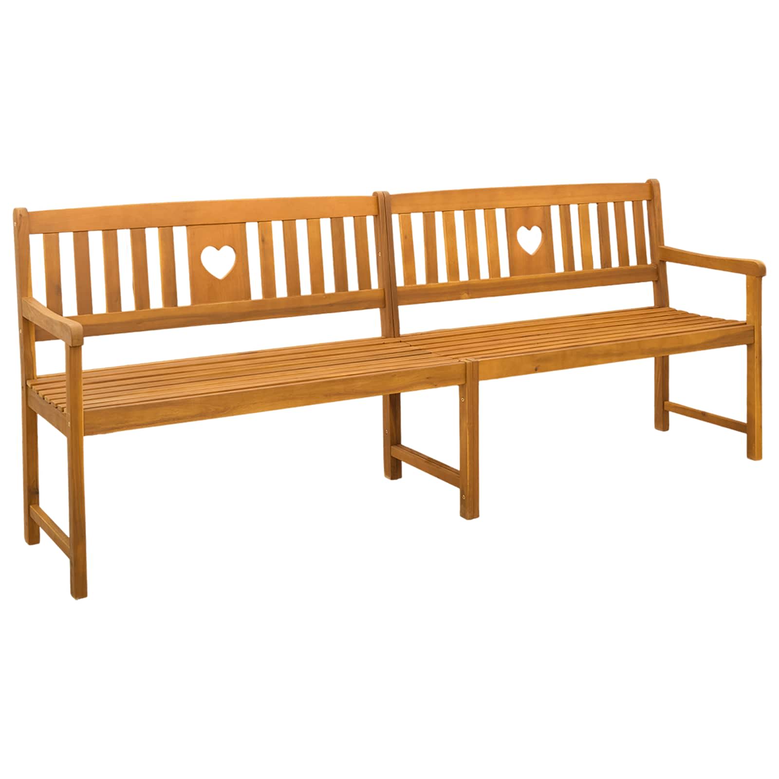 Bank Outdoor Natur 220 x 55,5 x 90 cm Massivholz Akazie