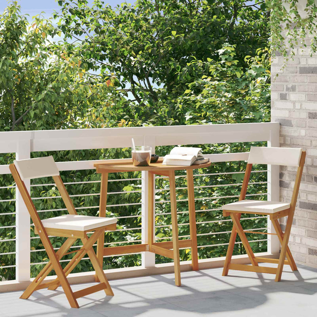 Außen Bistro-Stühle 2 pcs Cremeweiß 40 x 53 x 80 cm