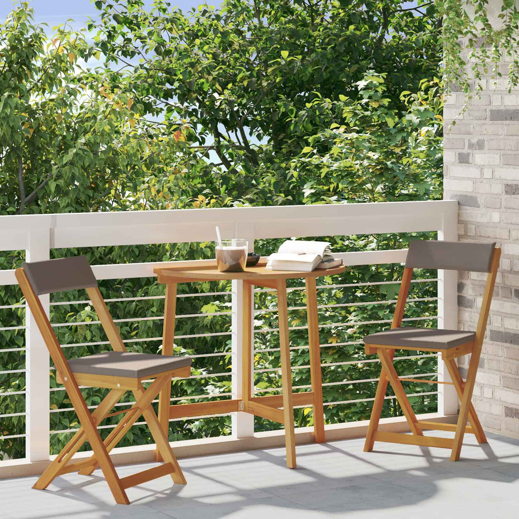 Außen Bistro-Stühle mit Kissen 2 pcs Dunkelgrau 40 x 53 x 80 cm