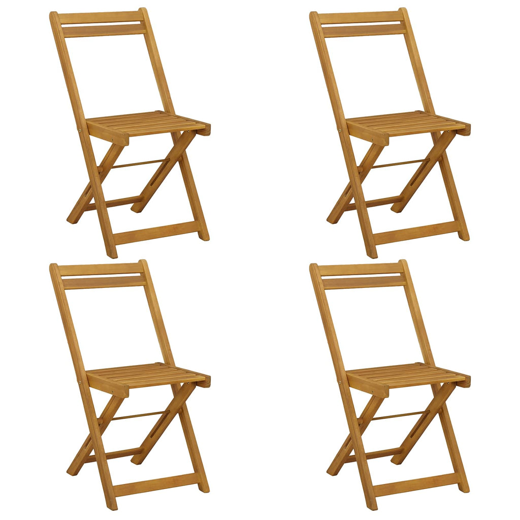 Klappbare Gartenstühle 4 pcs Natur 40 x 53 x 80 cm