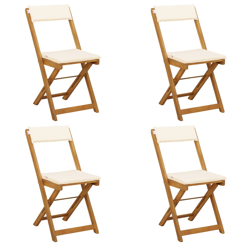 Außen Bistro-Stühle 4 pcs Cremeweiß 40 x 53 x 80 cm