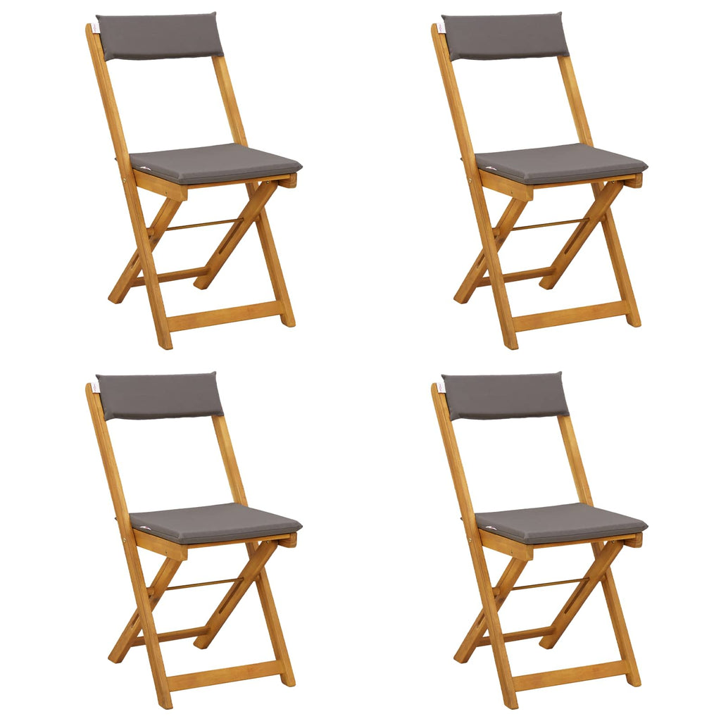 Außen Bistro-Stühle 4 pcs Dunkelgrau 40 x 53 x 80 cm