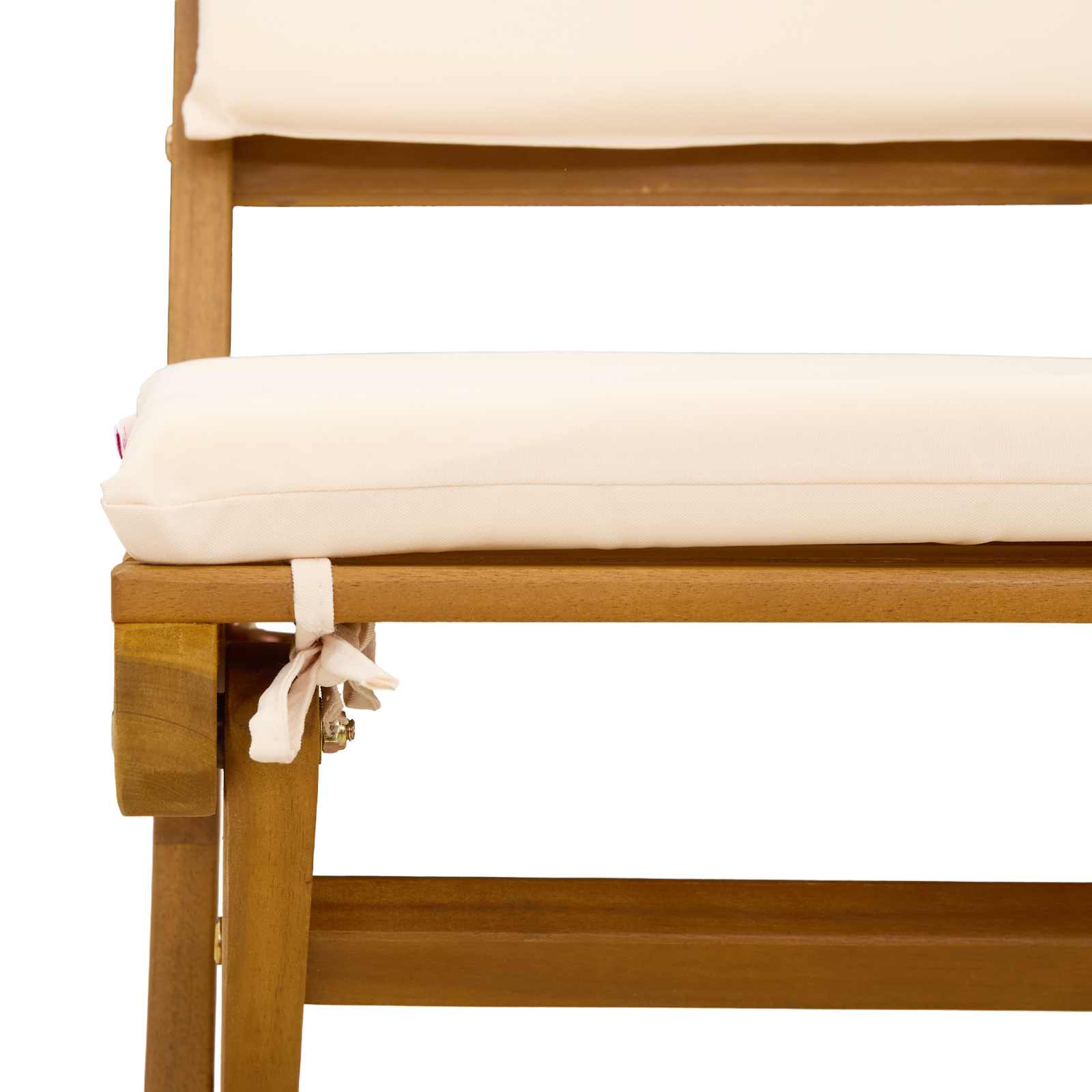 Außen Bistro-Stühle mit Kissen 2 pcs Cremeweiß 38 x 46 x 85 cm