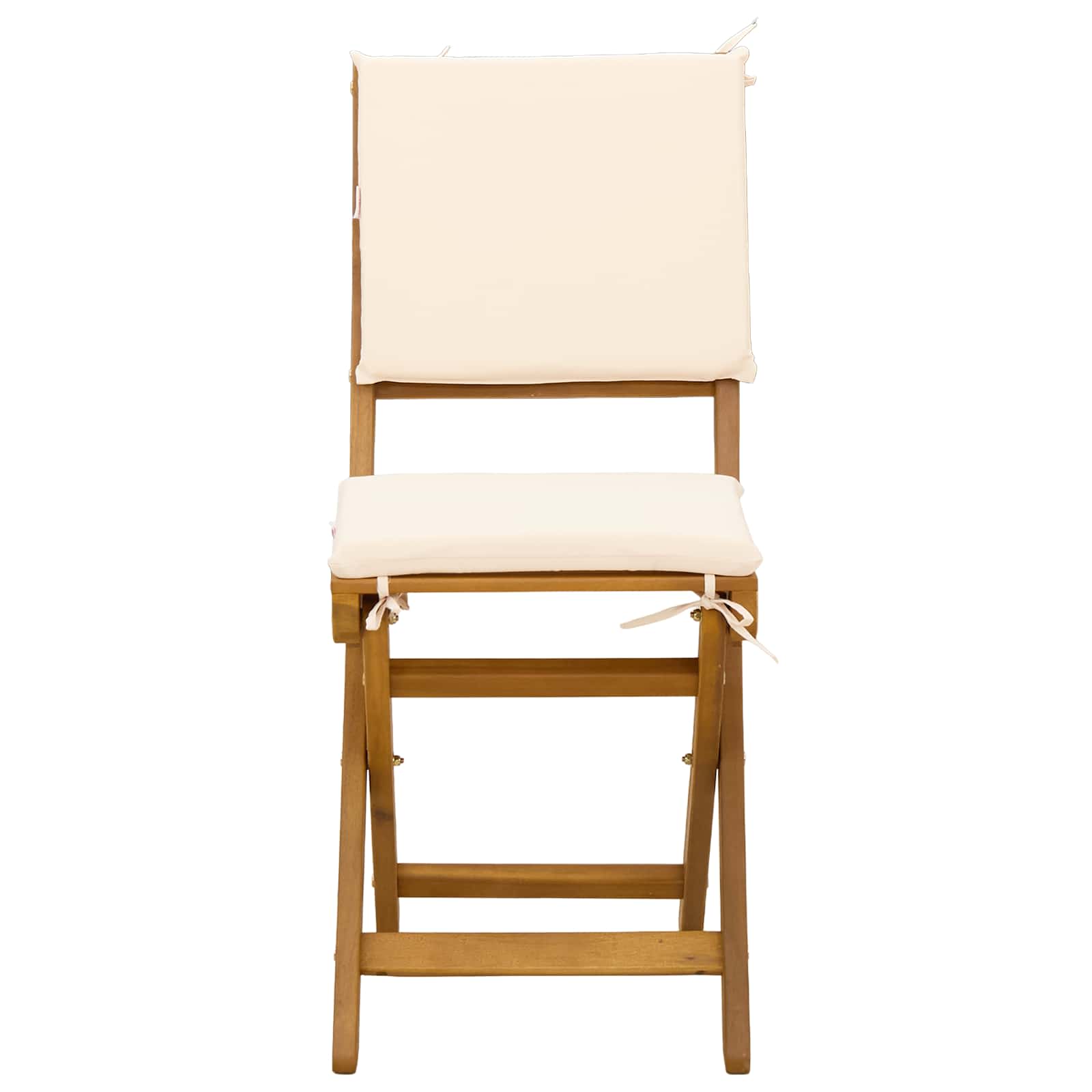 Außen Bistro-Stühle mit Kissen 2 pcs Cremeweiß 38 x 46 x 85 cm