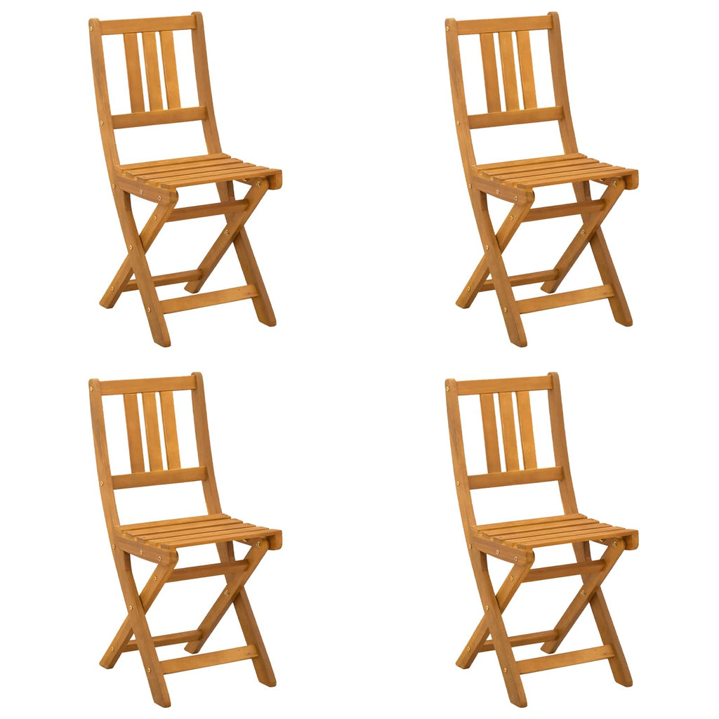 Außen Bistro-Stühle mit Kissen 4 pcs Natur 40 x 42 x 85 cm