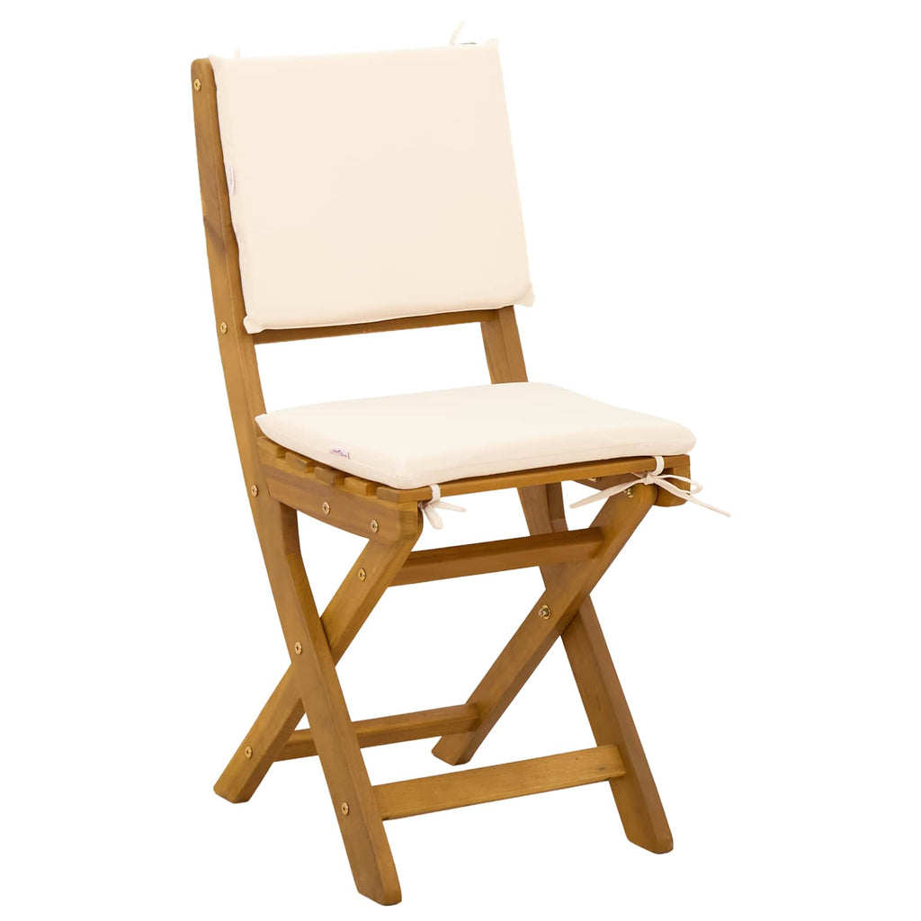 Außen Bistro-Stühle mit Kissen 4 pcs Cremeweiß 38 x 46 x 85 cm