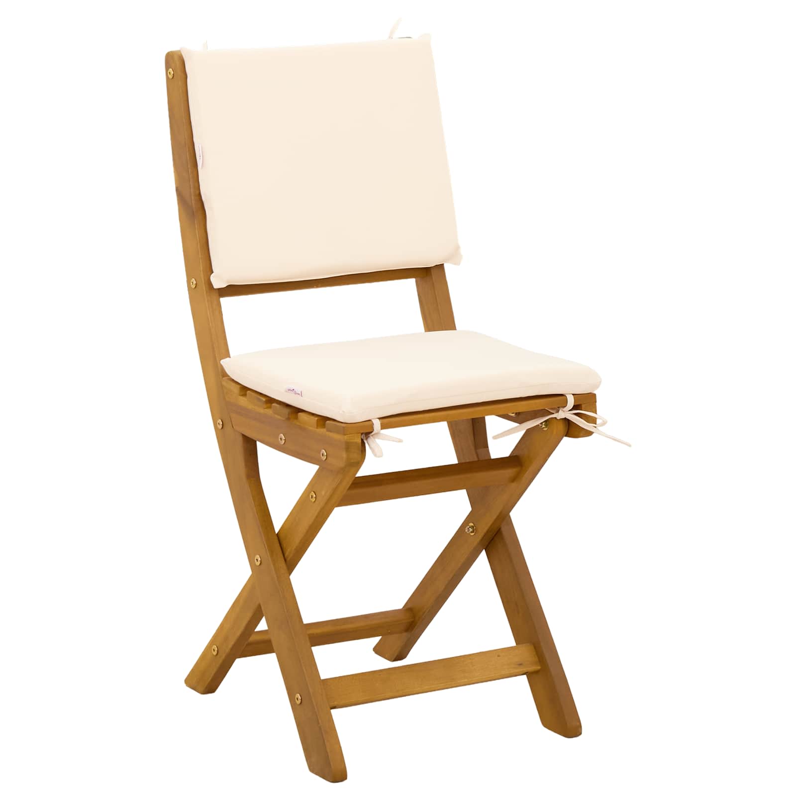 Außen Bistro-Stühle mit Kissen 4 pcs Cremeweiß 38 x 46 x 85 cm