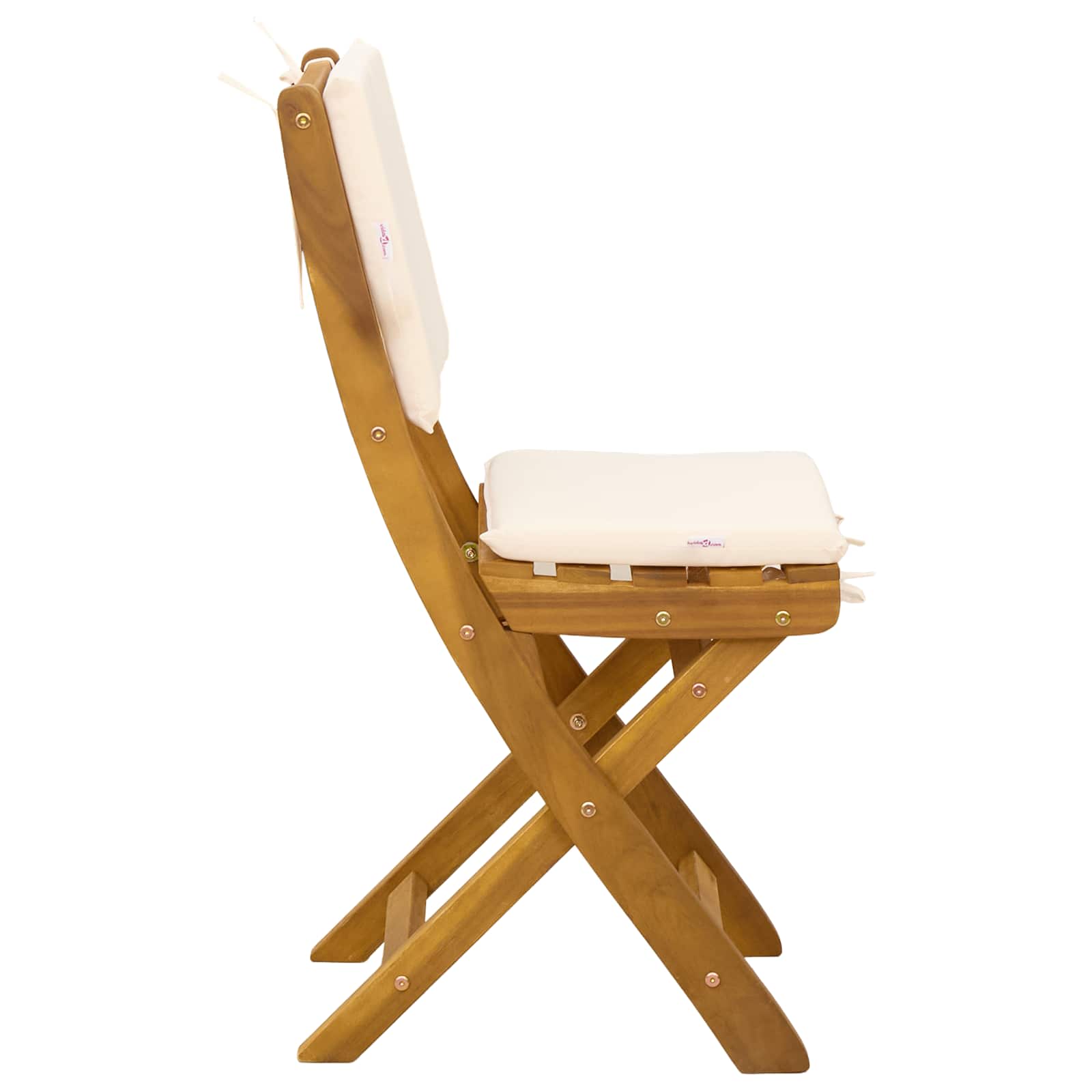 Außen Bistro-Stühle mit Kissen 4 pcs Cremeweiß 38 x 46 x 85 cm