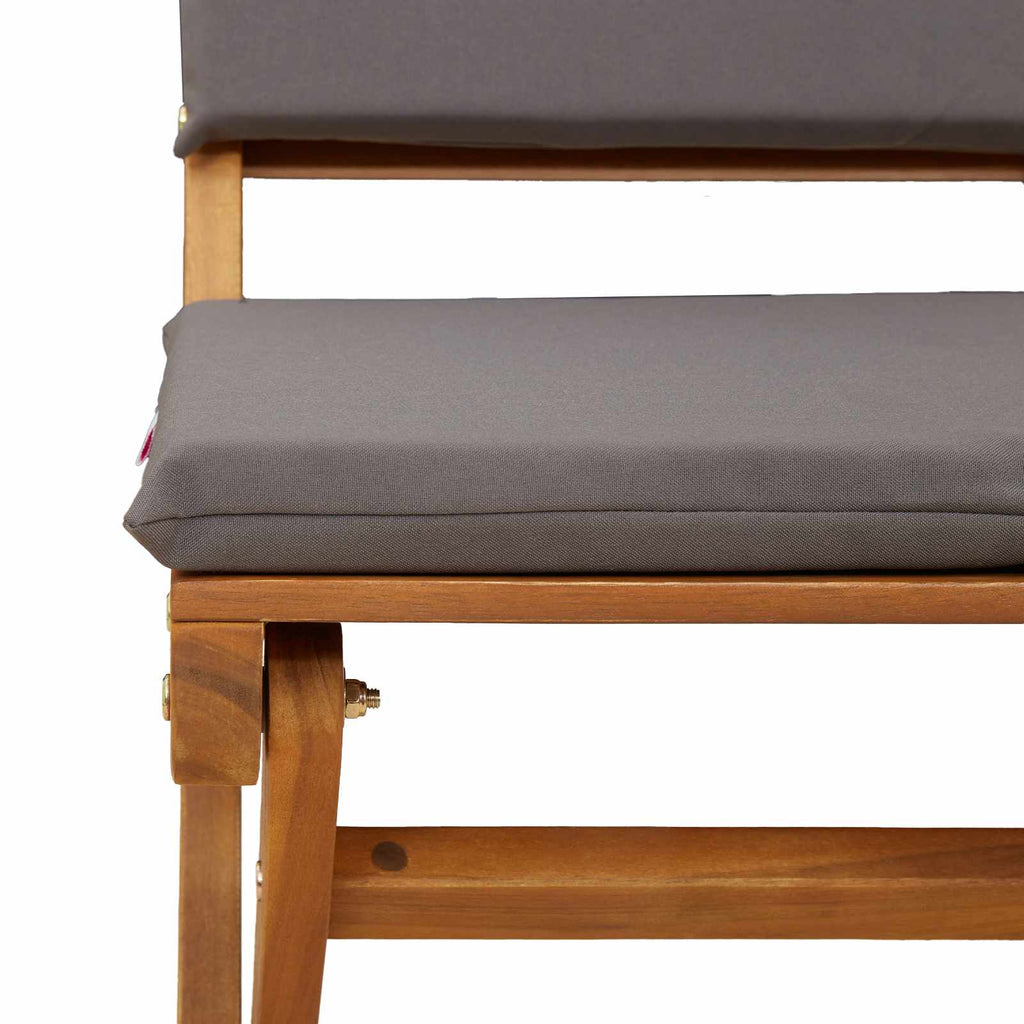 Außen Bistro-Stühle mit Kissen 4 pcs Dunkelgrau 38 x 46 x 85 cm