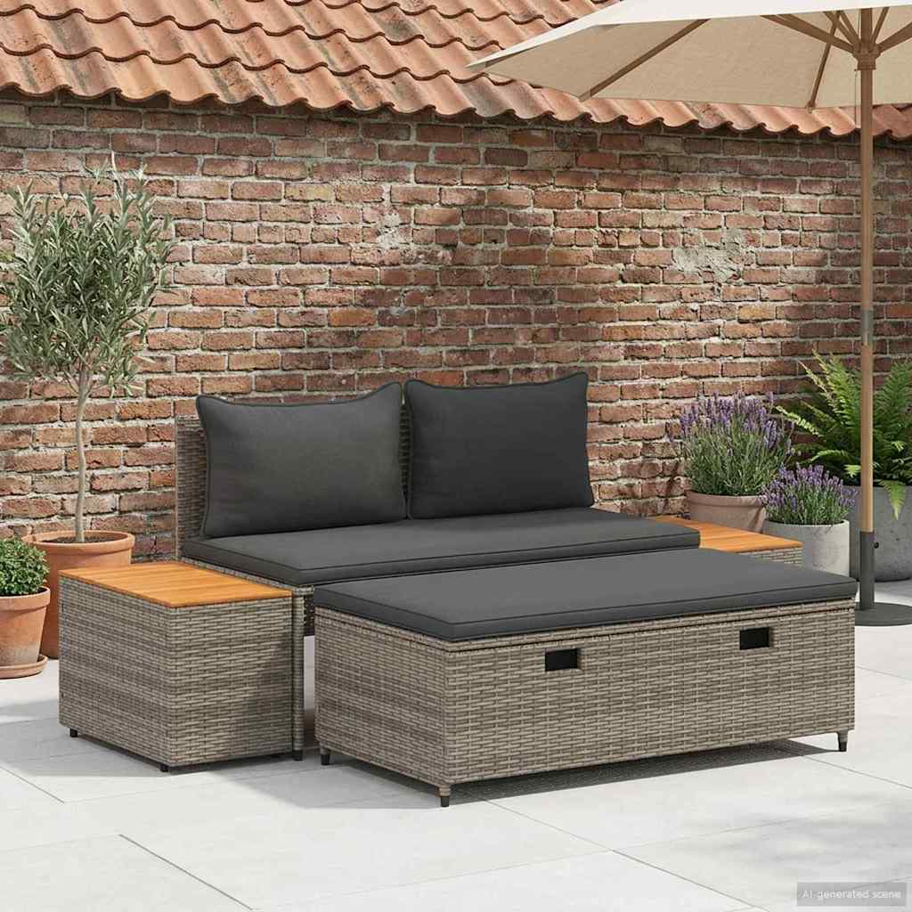 Outdoor-Sofagarnitur 4 -Seater 4 pcs 55 x 30 x 39 cm