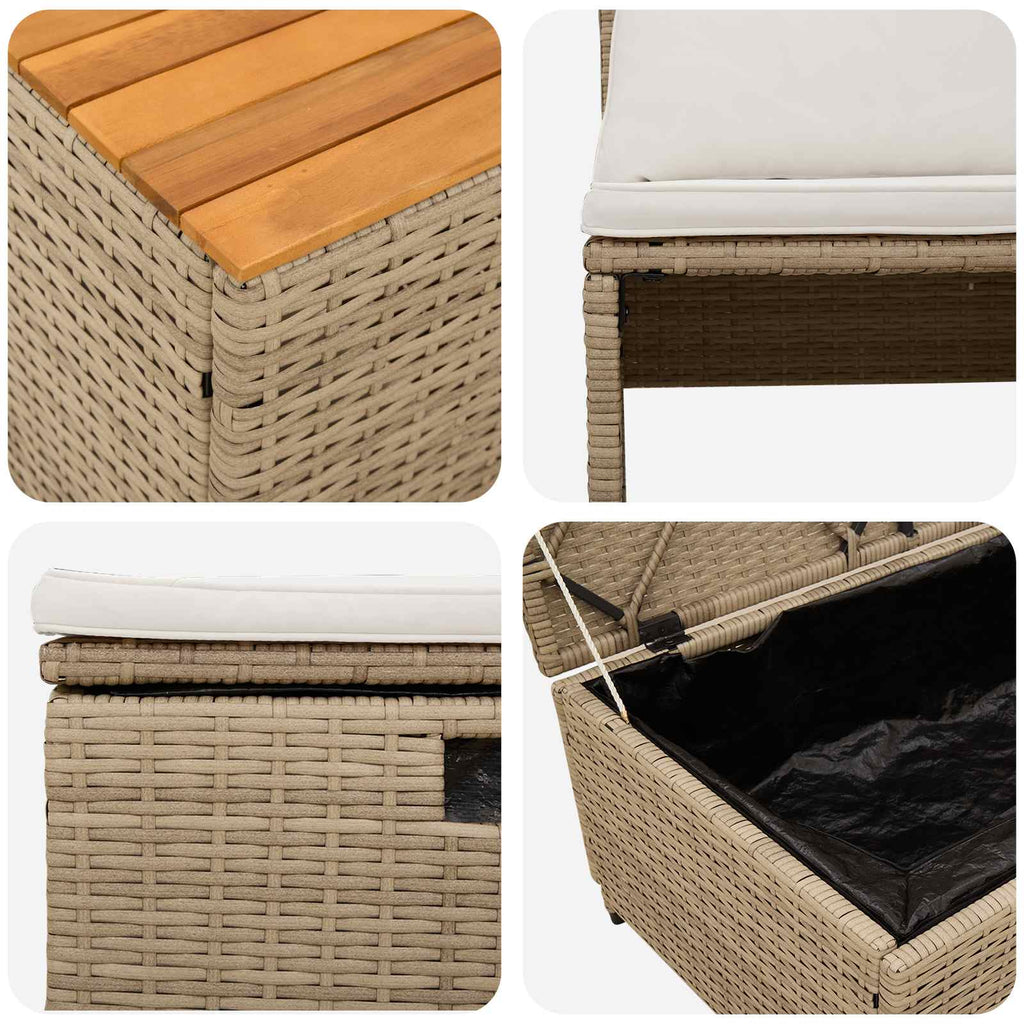 Outdoor-Sofagarnitur 4 -Seater 4 pcs 55 x 30 x 39 cm