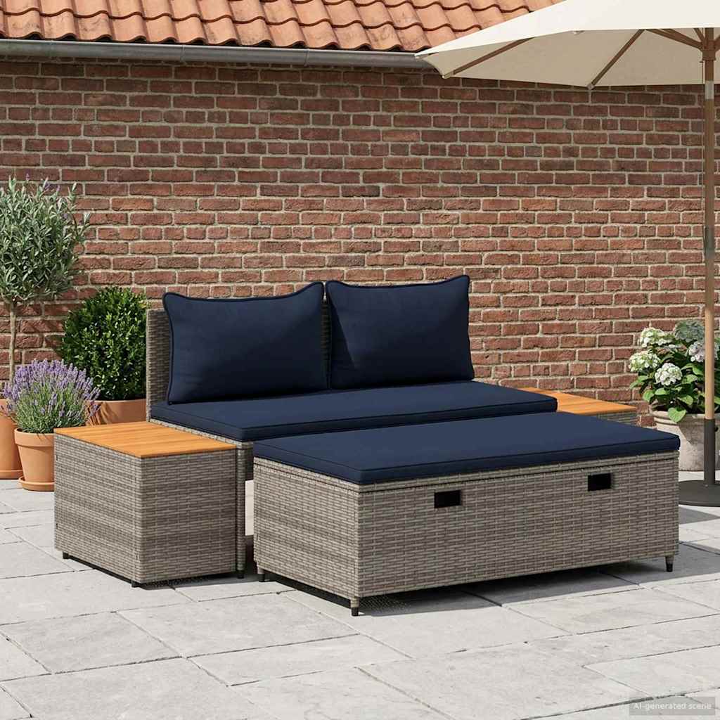 Outdoor-Sofagarnitur 4 -Seater 4 pcs 55 x 30 x 39 cm