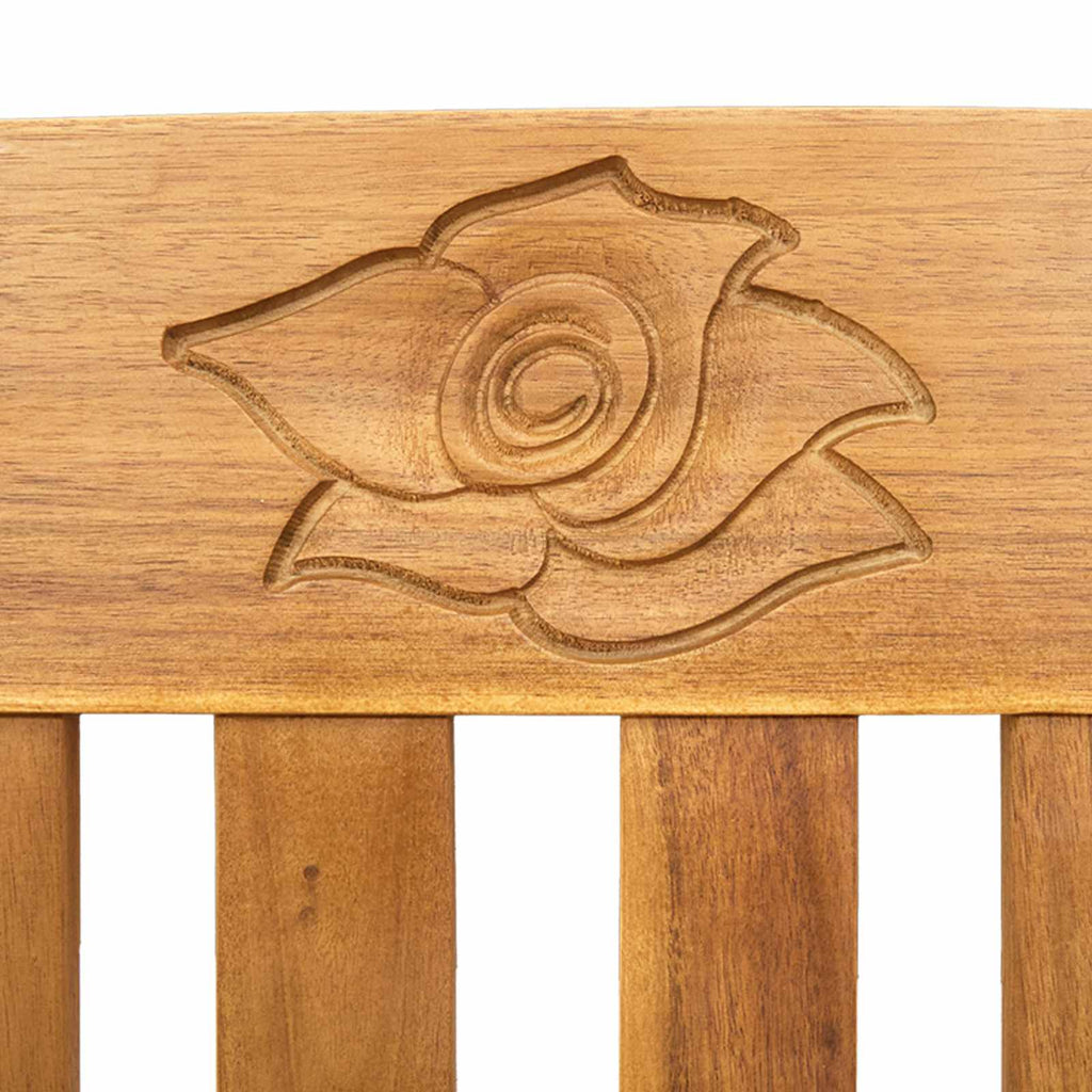 Rosenbank Natur 114 x 46 x 82,5 cm Massivholz Akazie