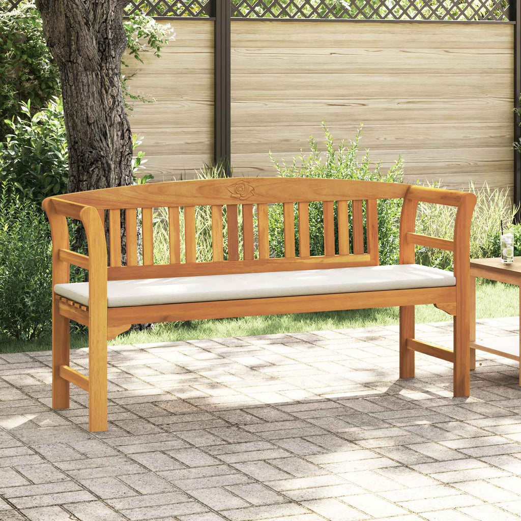 Rosenbank Natur 157 x 46 x 82,5 cm Massivholz Akazie