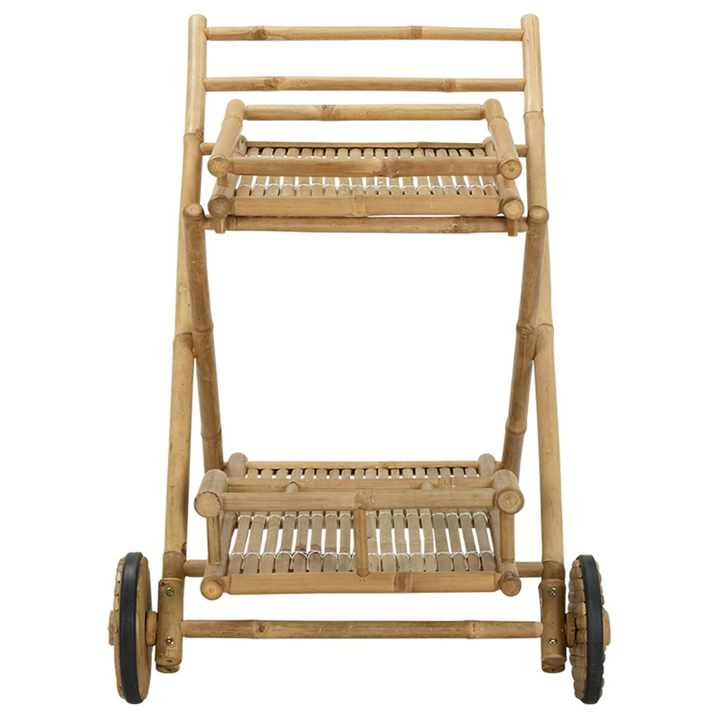 Teewagen mit Rädern Natur 79 x 67,5 x 84 cm Bambus