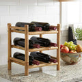 Weinregal Natur 32,5 x 29,5 x 36 cm Bambus