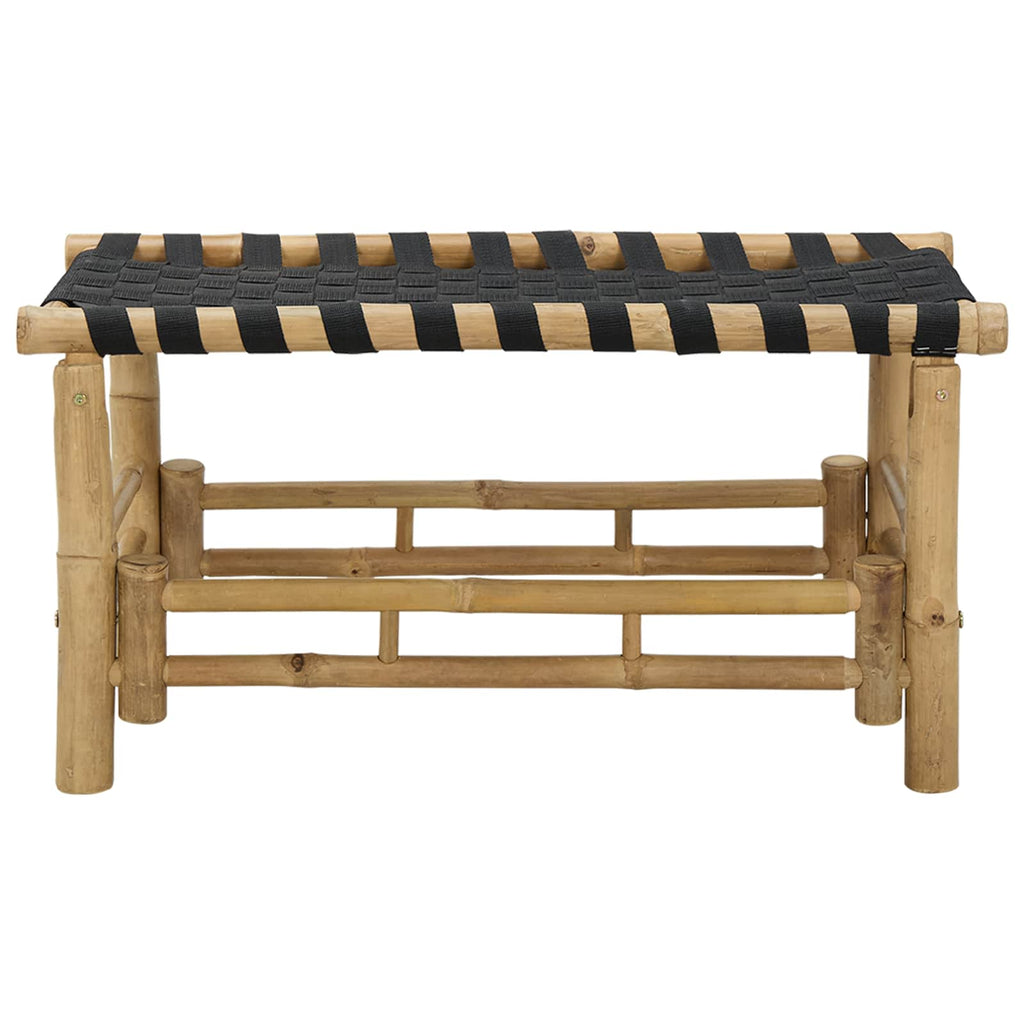 Gartenbank 80 x 38 x 40 cm Bambus Natur Rechtwinklig