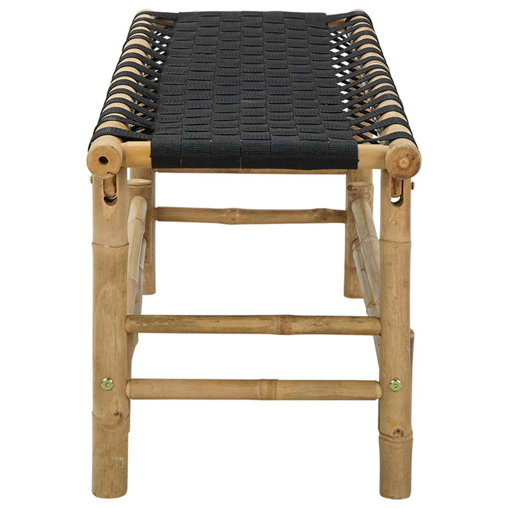 Gartenbank 110 x 38 x 40 cm Bambus Natur Rechtwinklig