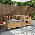 Garten-Aufbewahrungsbank 110 x 47 x 80 cm Bambus Natur