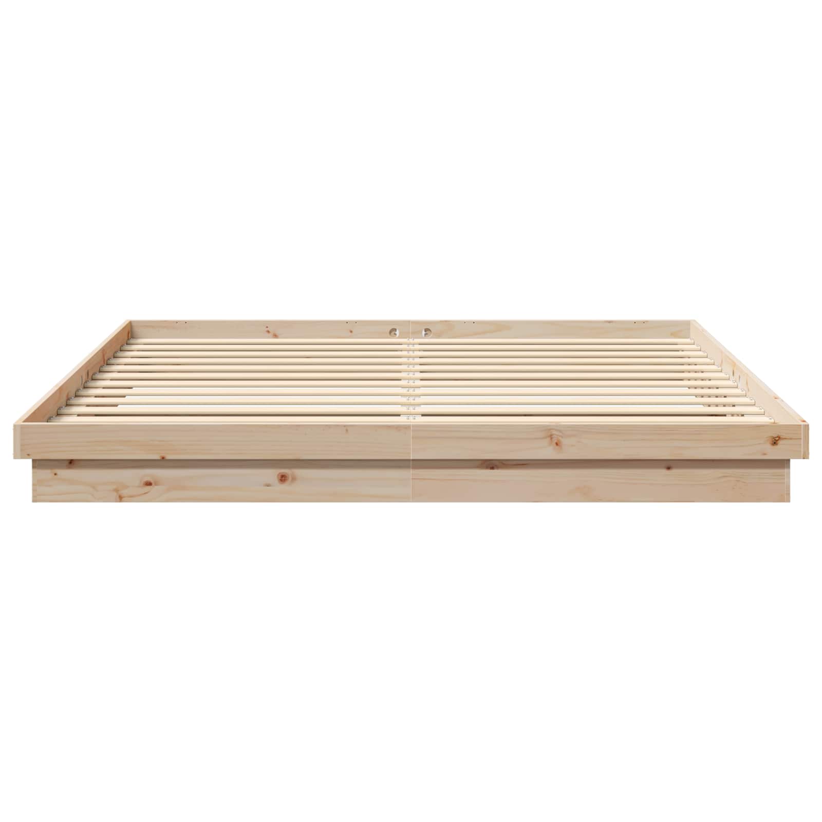 Bettrahmen Natur 200 x 200 cm Massives Kiefernholz