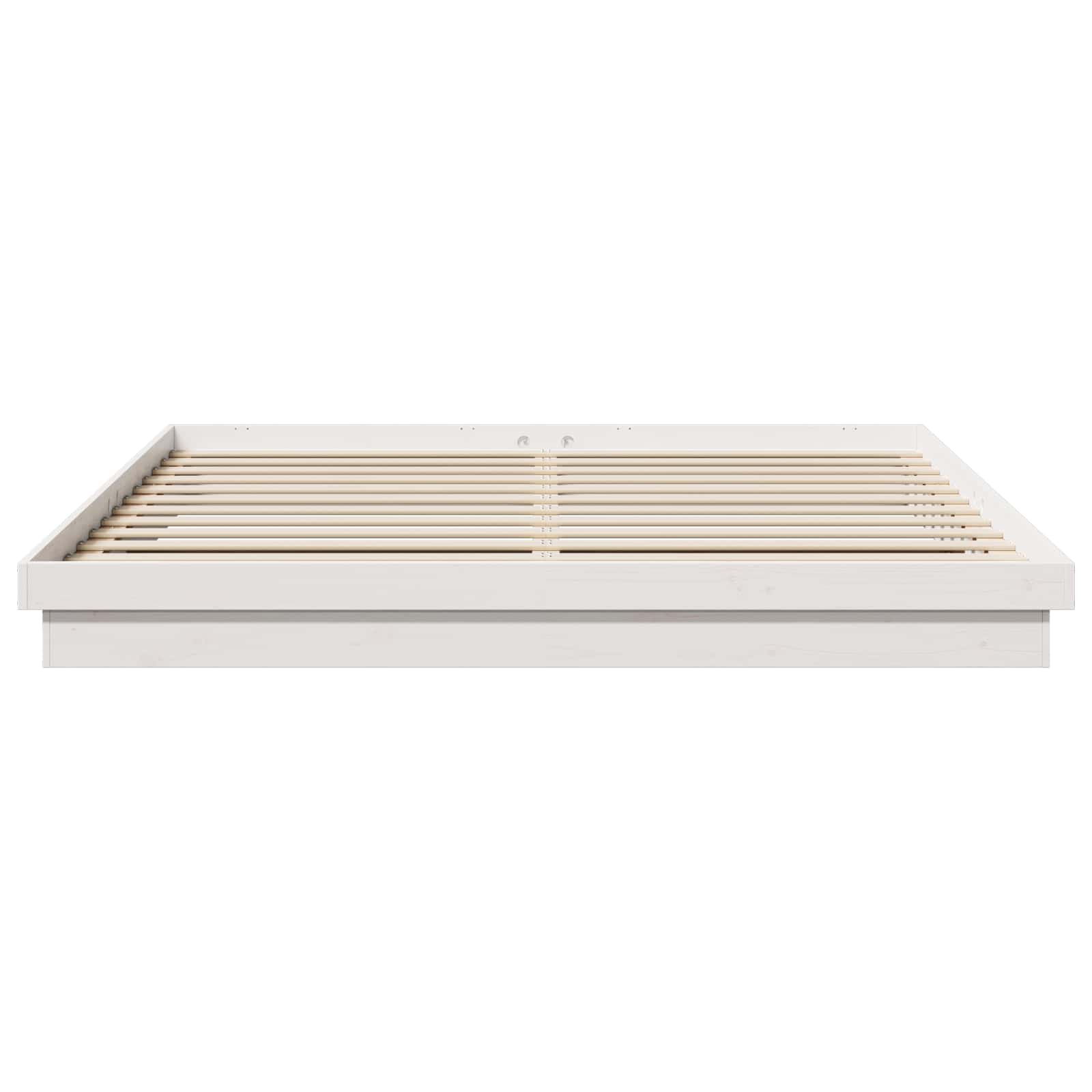 Bettrahmen Weiß 200 x 200 cm Massives Kiefernholz