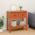 Konsolentisch Wachsbraun 75 x 35 x 75 cm Massives Kiefernholz