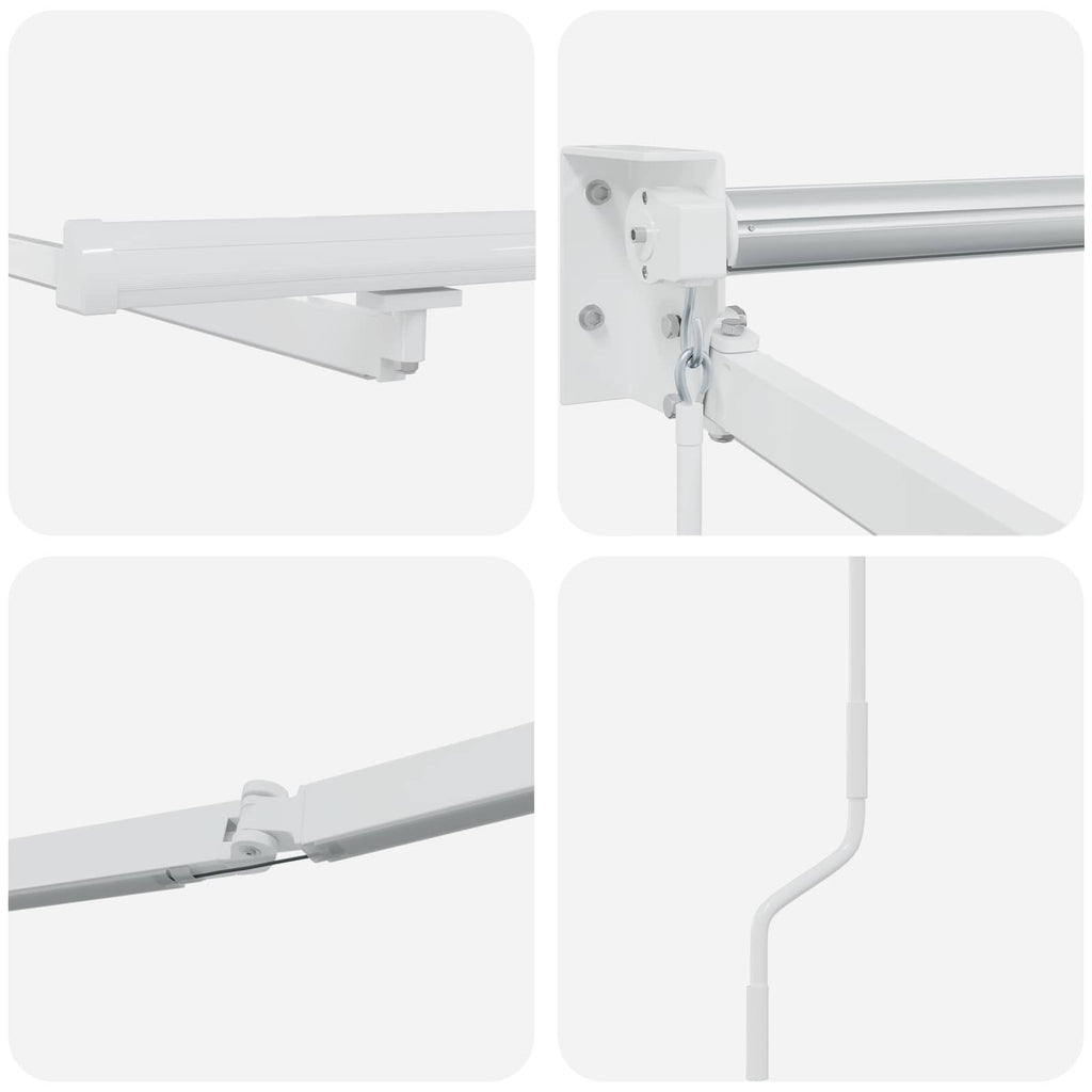 Elektrisches Markisenrahmen Weiß 3,5 x 2,5 m Aluminium