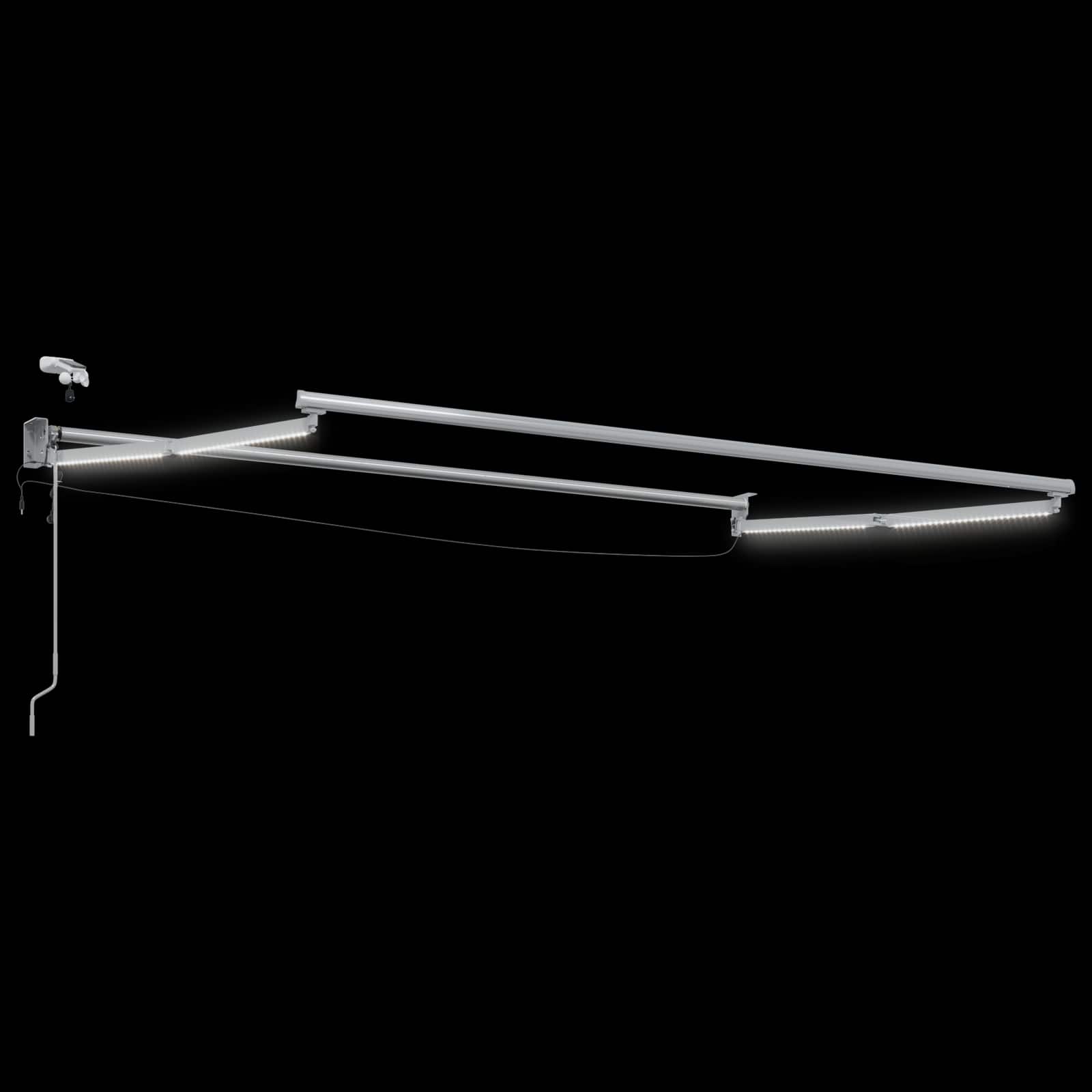 Elektrisches Markisenrahmen Weiß 3 x 2 m Aluminium