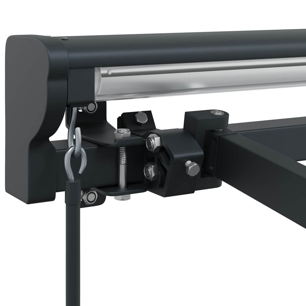 Manueller Markisenrahmen Verstellbar Anthrazit 4 x 2 m Stahl