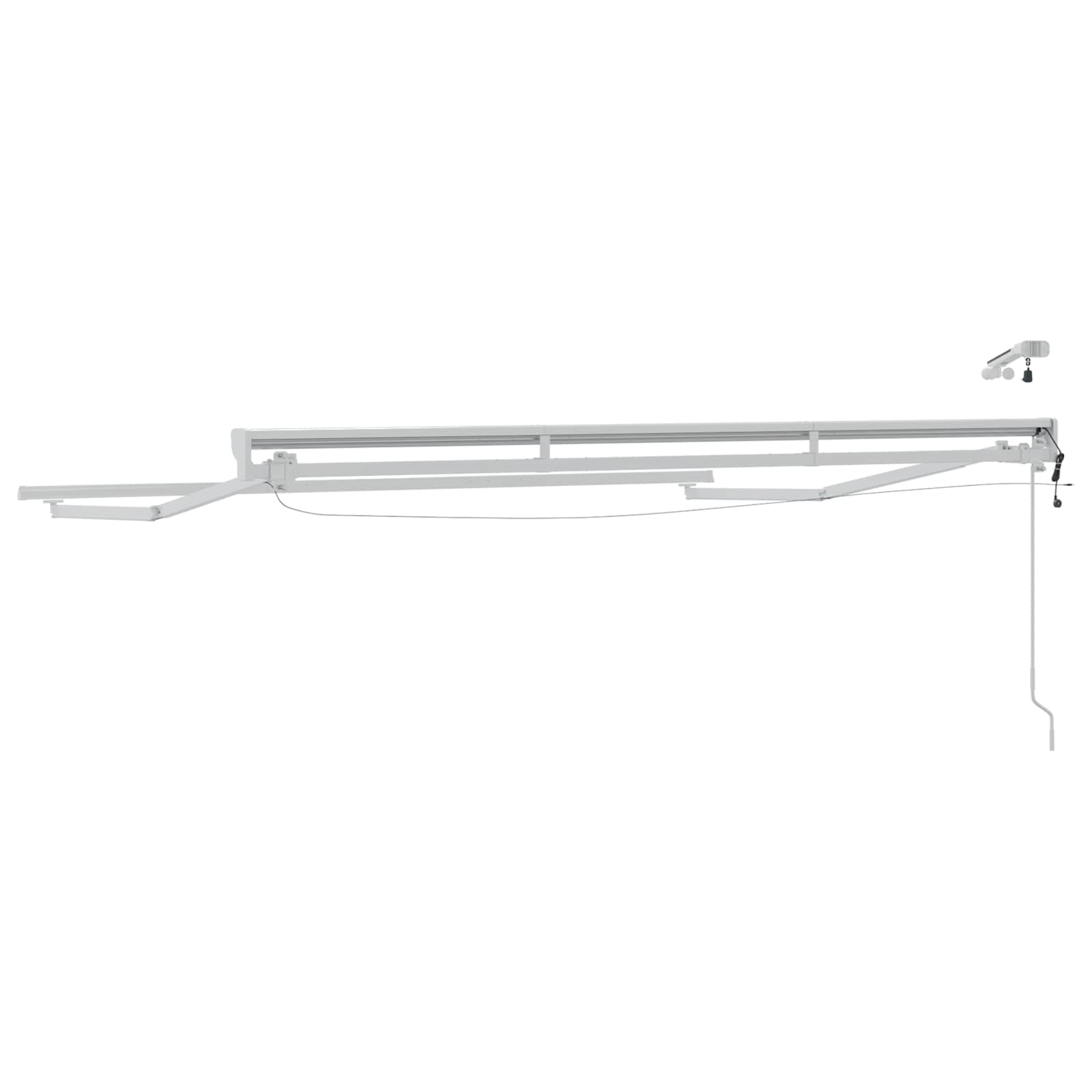 Elektrische Markisenrahmen mit LEDs Weiß 2,5 x 2 m Aluminium