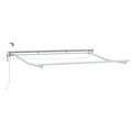 Elektrische Markisenrahmen mit LEDs Weiß 3,5 x 2,5 m Aluminium
