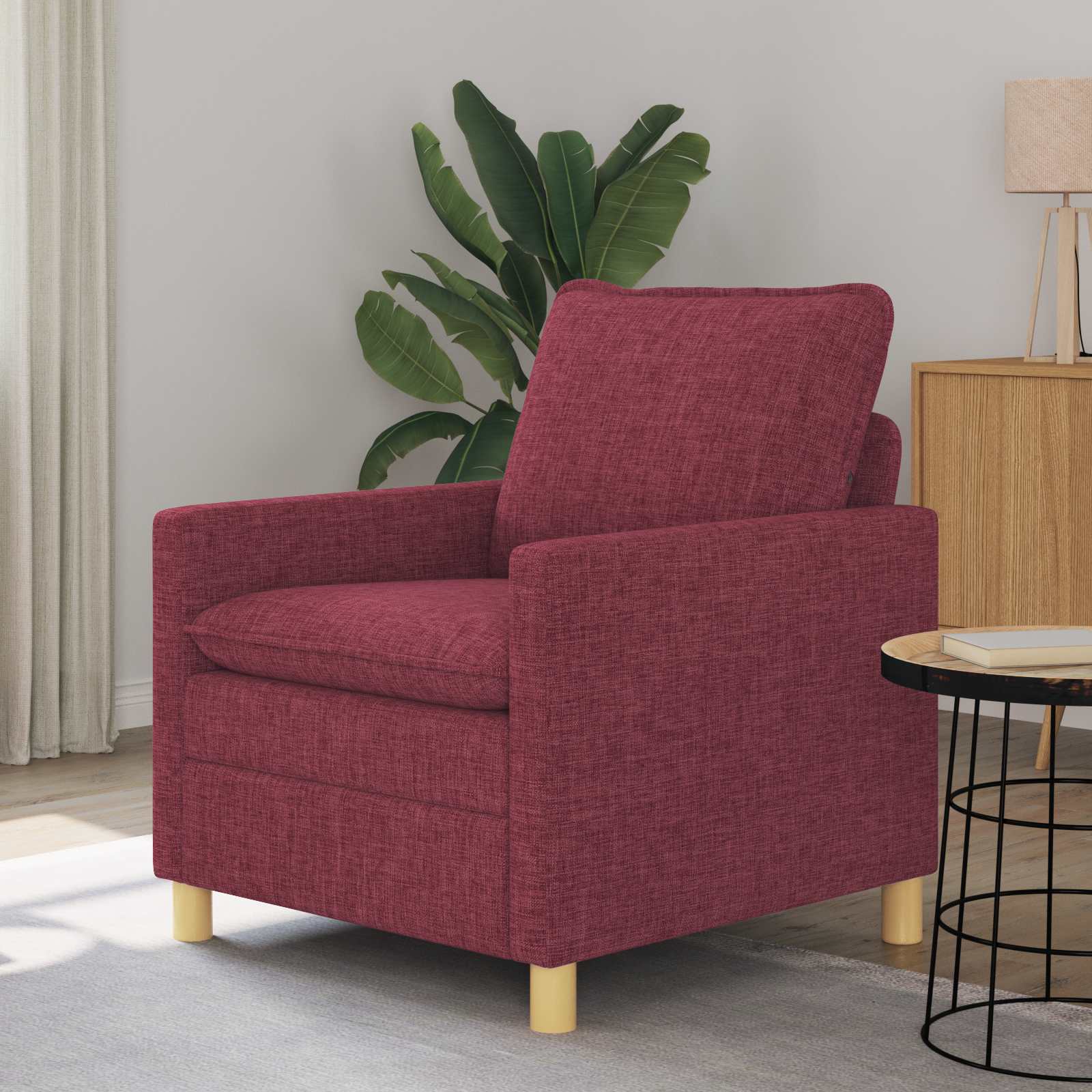 Sofa Weinrot 76 x 81 x 87,5 cm Stoff