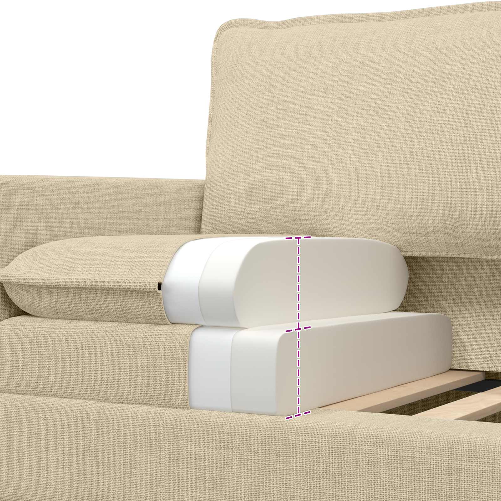 Sofa Creme 76 x 81 x 87,5 cm Stoff
