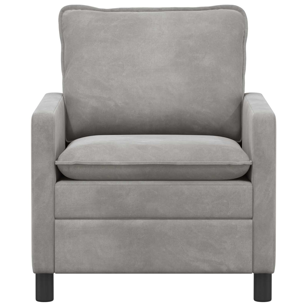 Sofa Hellgrau 76 x 81 x 87,5 cm Samt