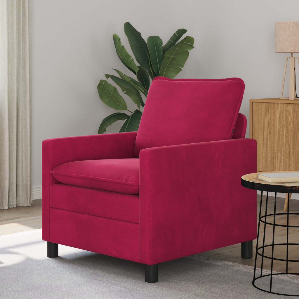 Sofa Weinrot 76 x 81 x 87,5 cm Samt