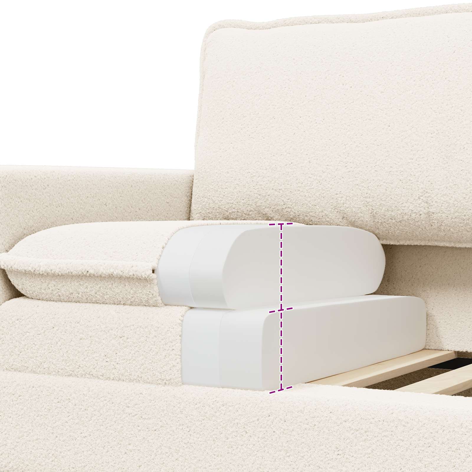 Sofa Creme 76 x 81 x 87,5 cm Stoff