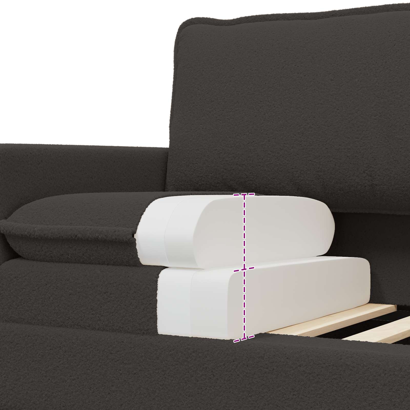 Sofa Dunkelgrau 76 x 81 x 87,5 cm Stoff