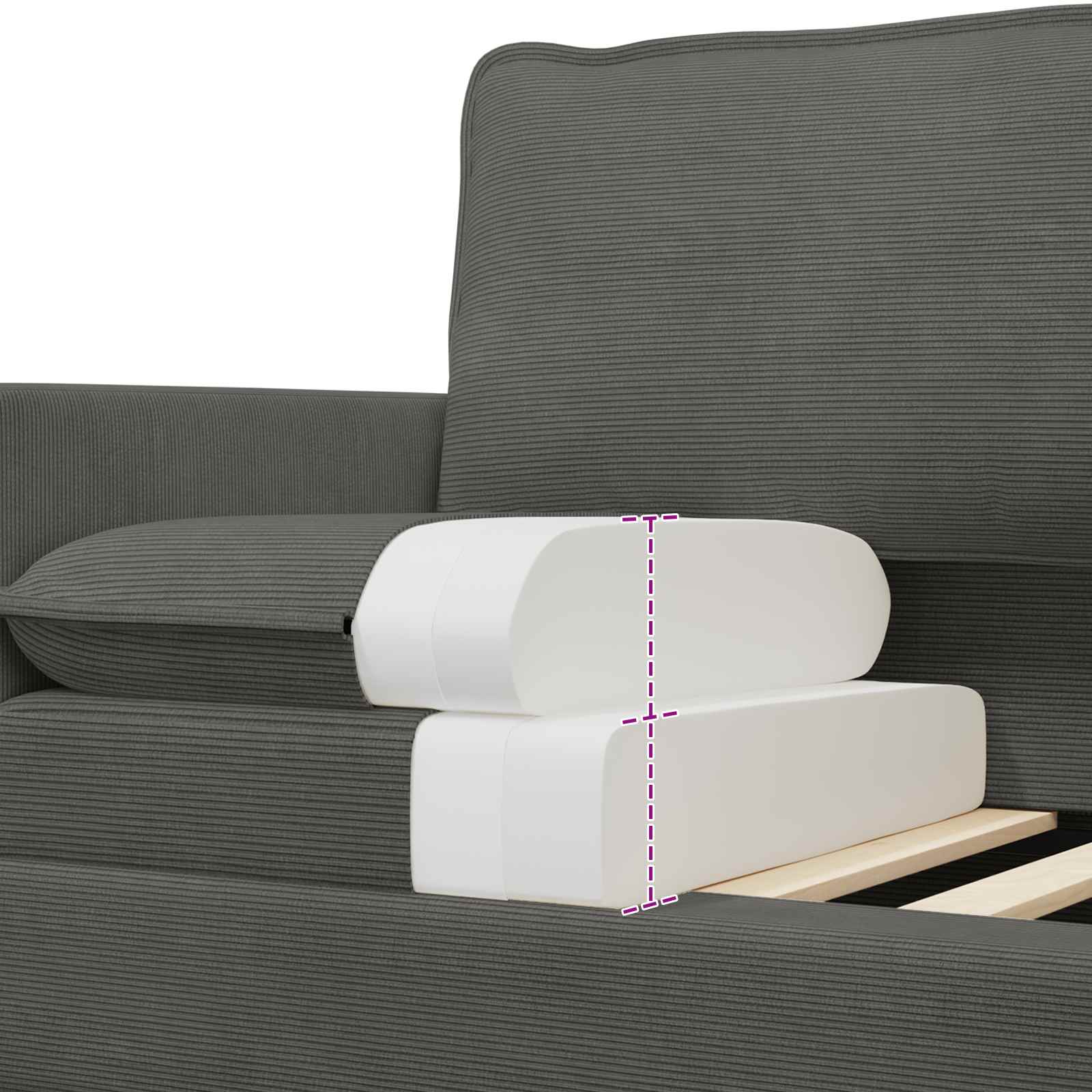 Sofa Dunkelgrau 76 x 81 x 87,5 cm Stoff