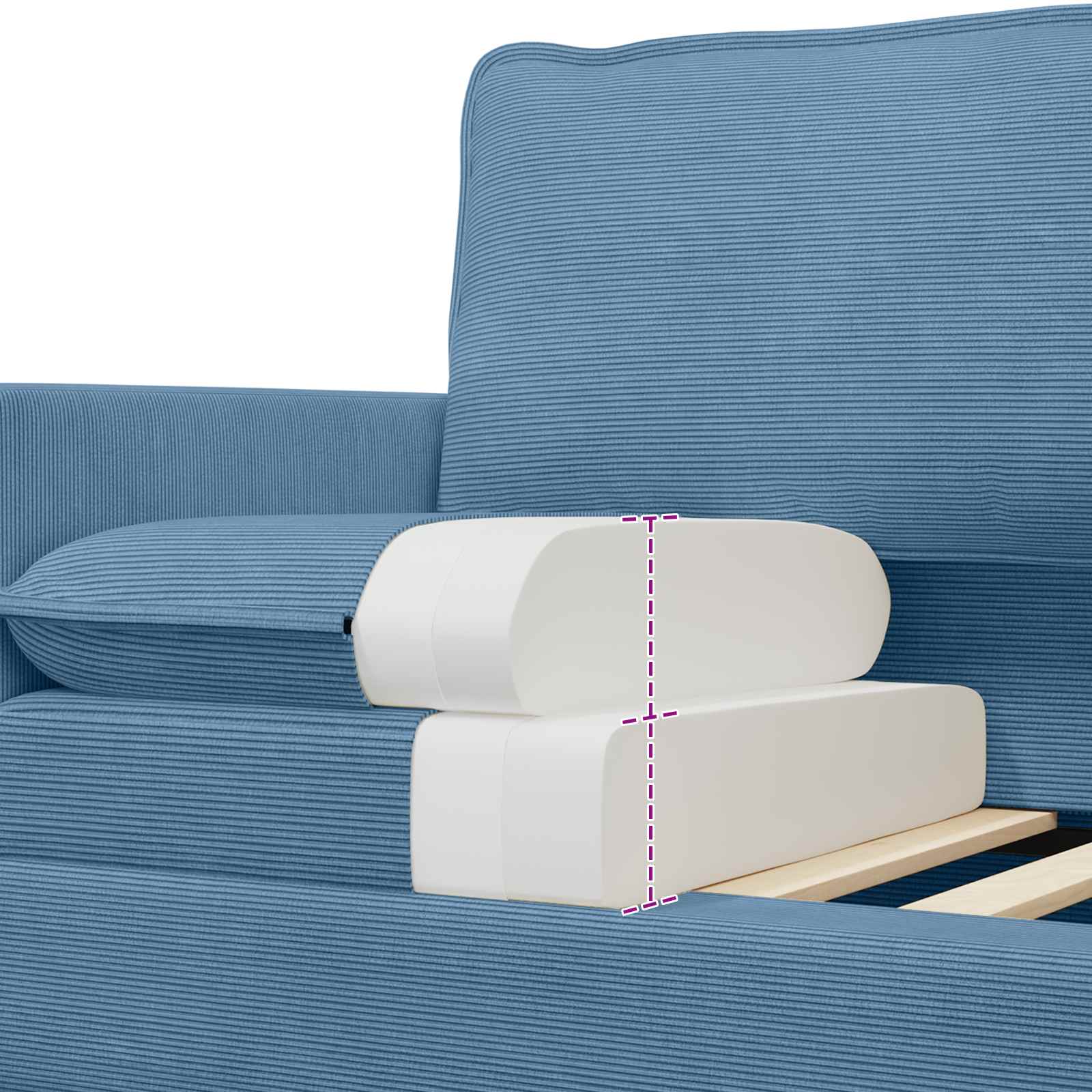 Sofa Blau 76 x 81 x 87,5 cm Stoff