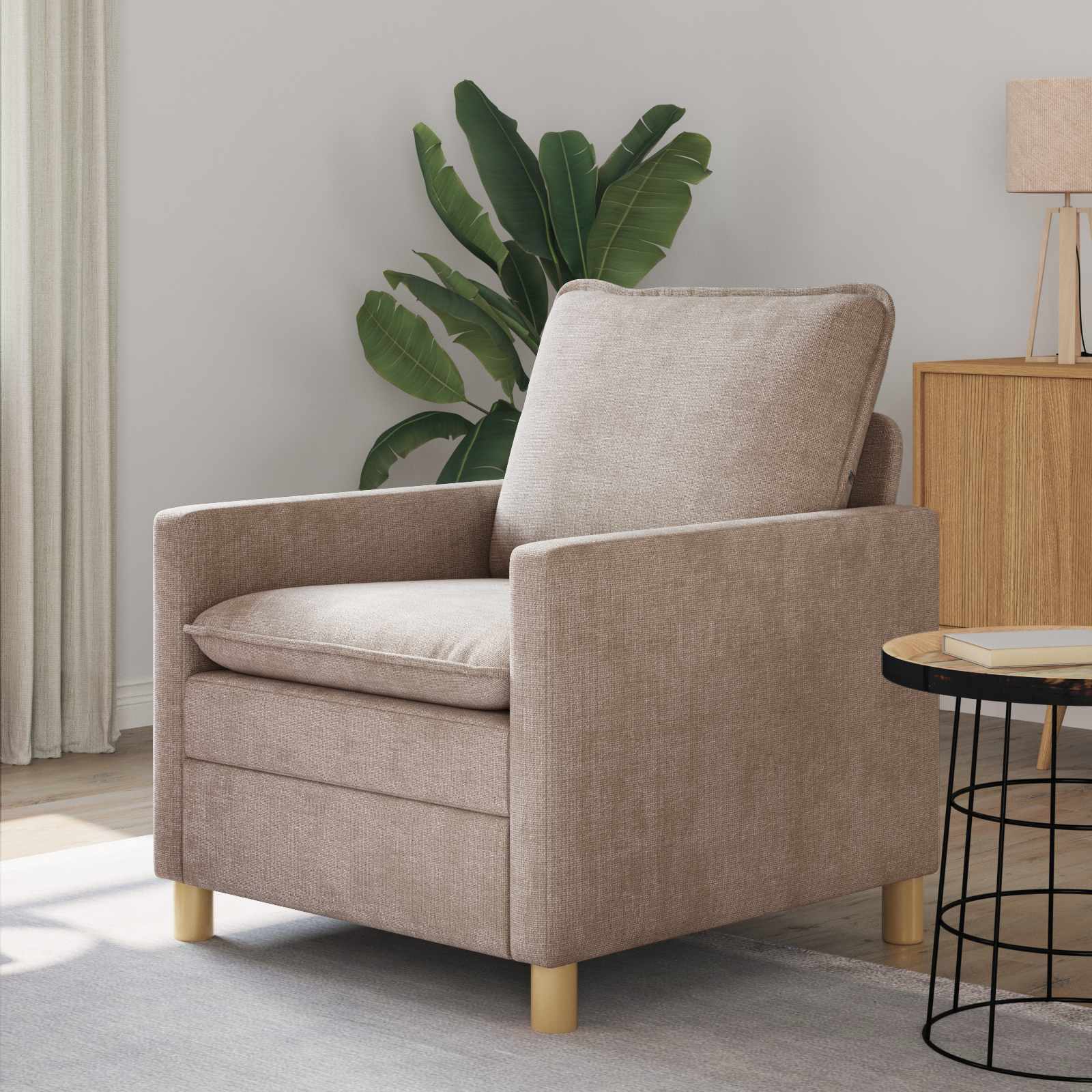 Sofa Beige 76 x 81 x 87,5 cm Polyester