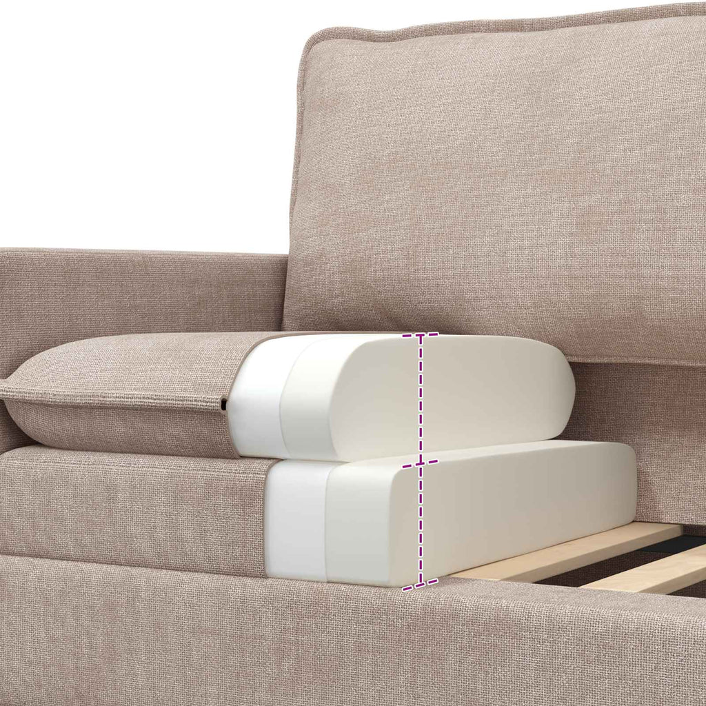 Sofa Beige 76 x 81 x 87,5 cm Polyester