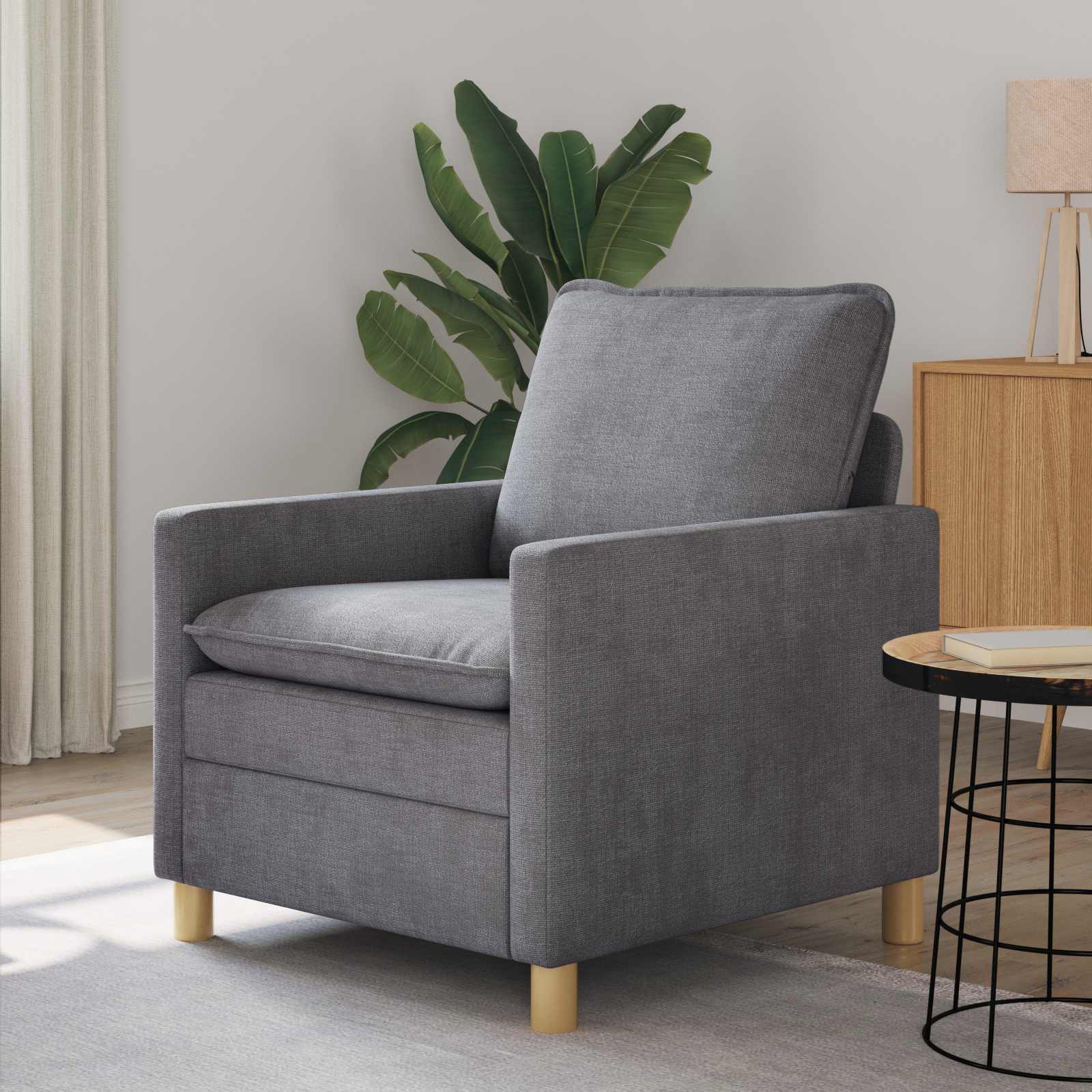 Sofa Hellgrau 76 x 81 x 87,5 cm Polyester