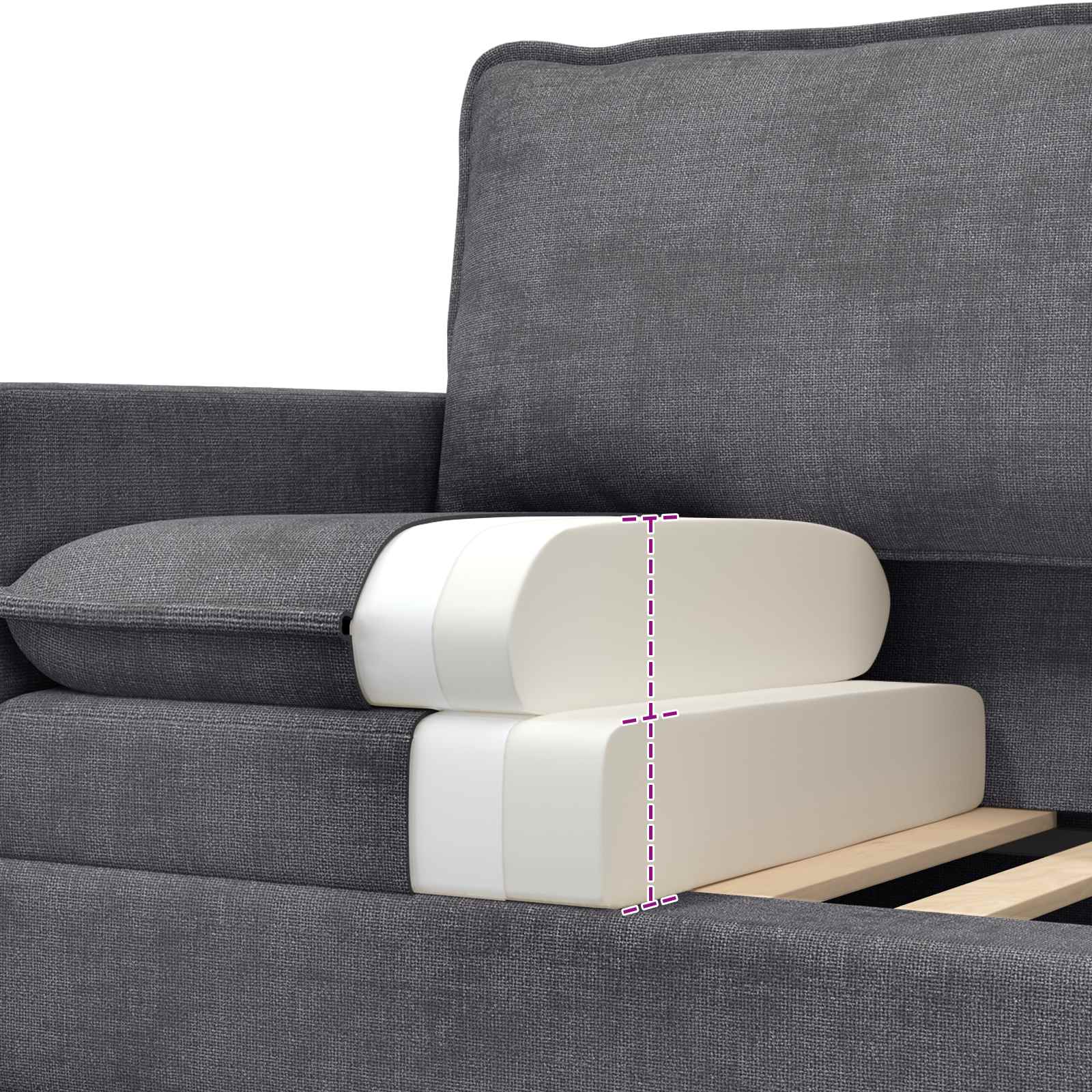 Sofa Dunkelgrau 76 x 81 x 87,5 cm Polyester