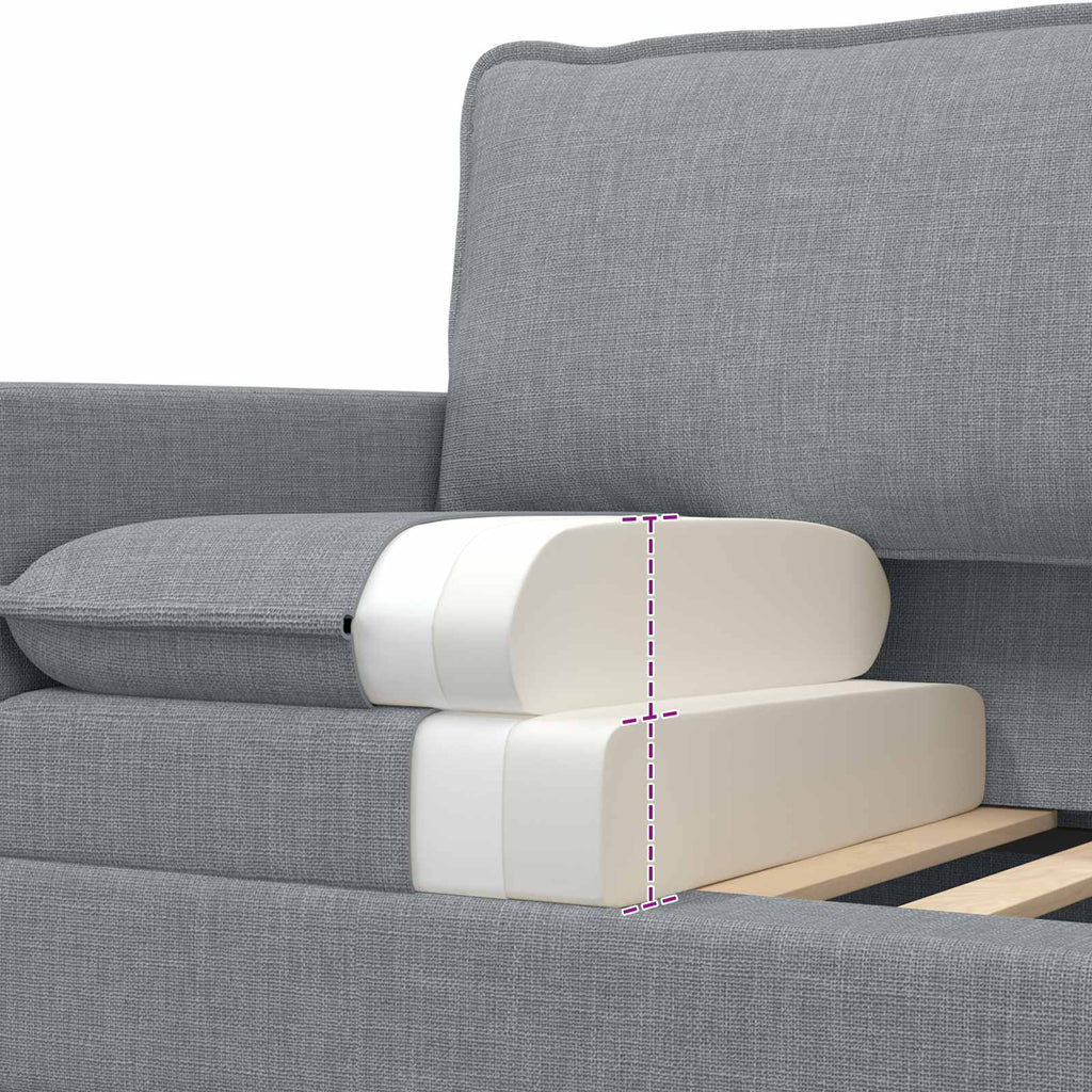 Sofa Hellgrau 126 x 81 x 87,5 cm